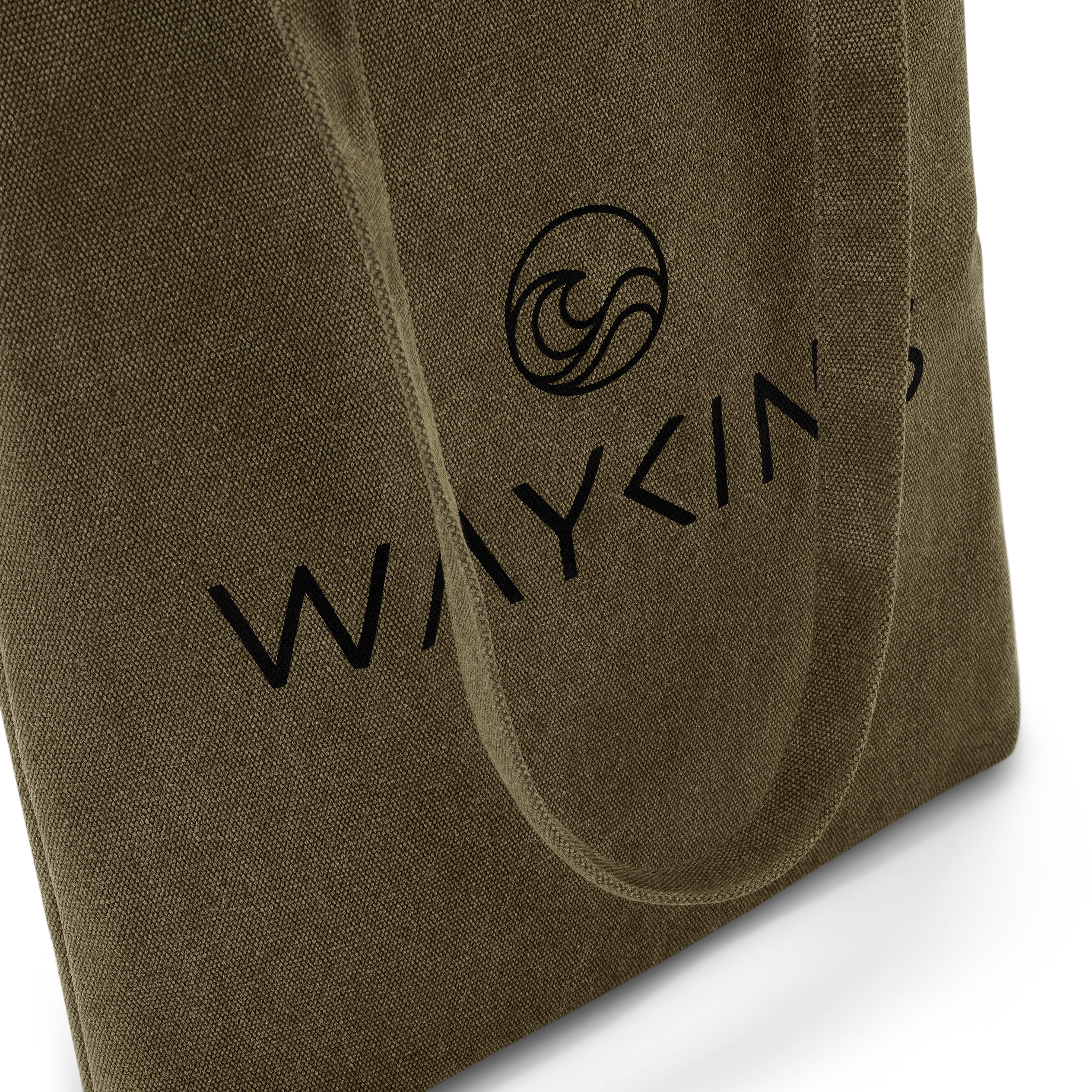 Waykins - Small green cotton tote bag - 4