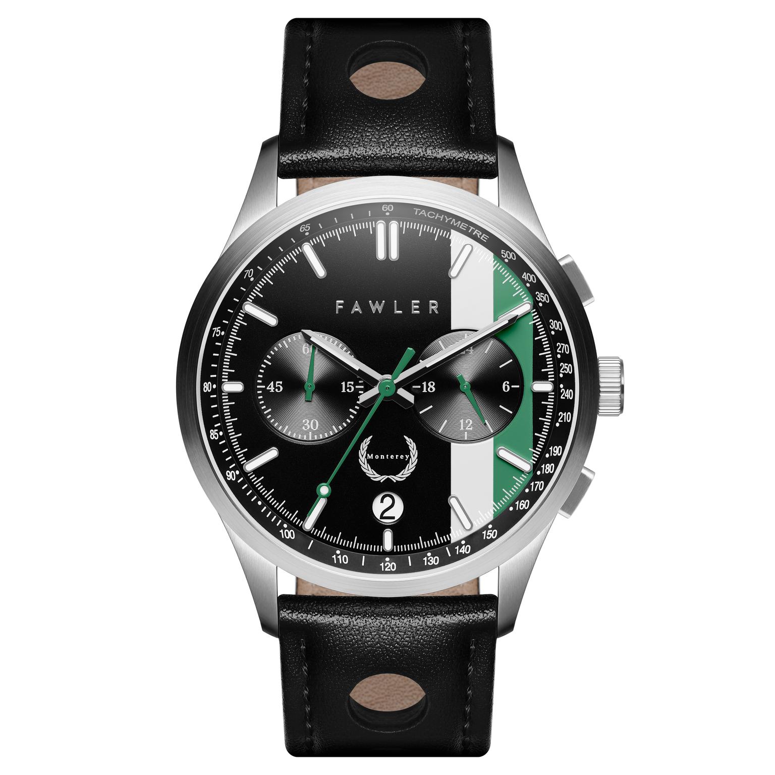 Monterey | Montre de course blanche et verte Monterey | Montre de course blanche et verte