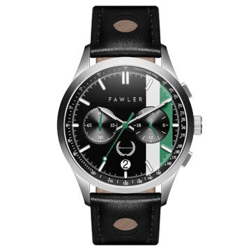 Monterey | Závodné hodinky v bielej a zelenej farbe 