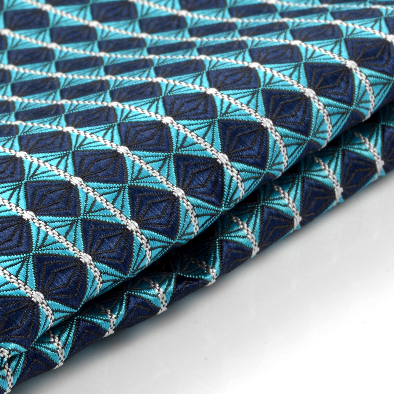 Turkis/Navy Lommeklud - 2