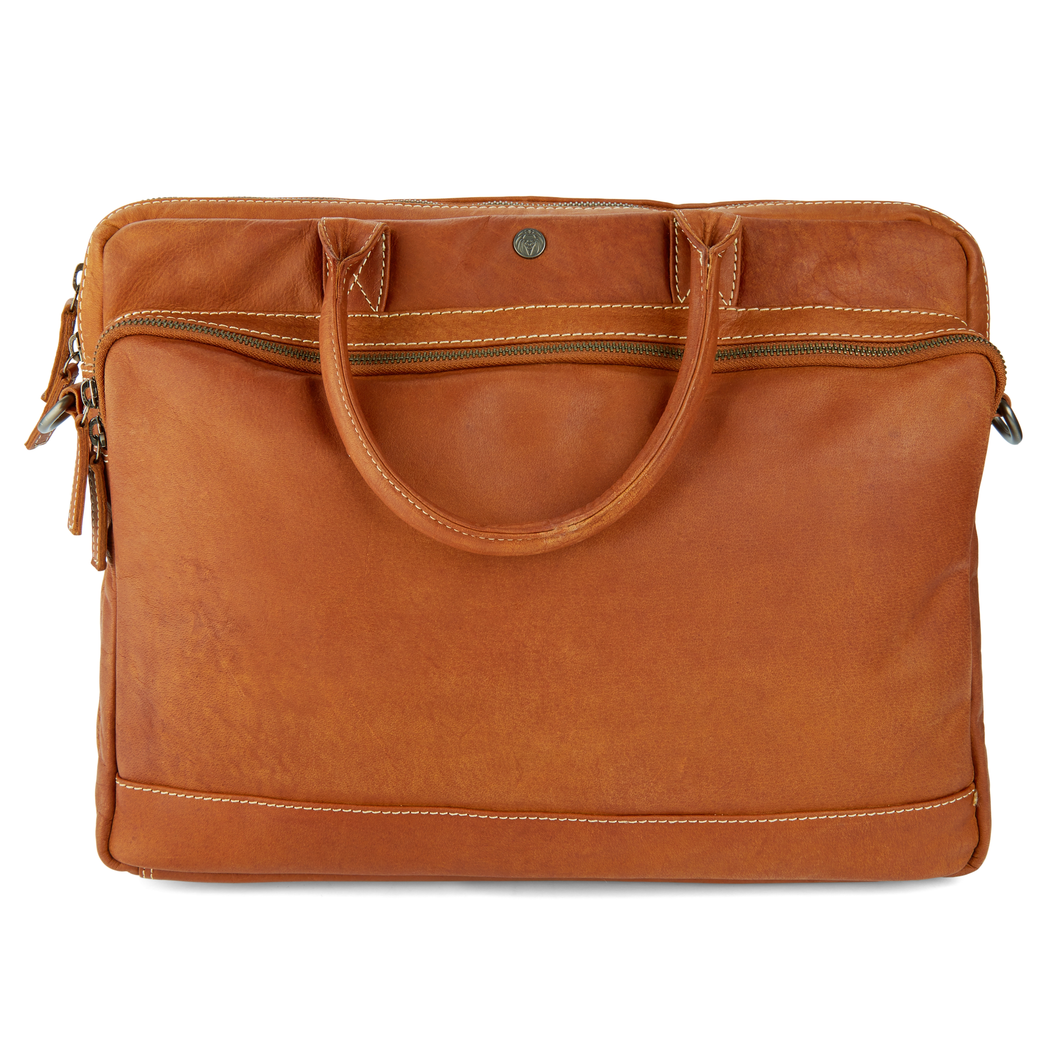 Oxford Computertaske i Tan Læder - 2