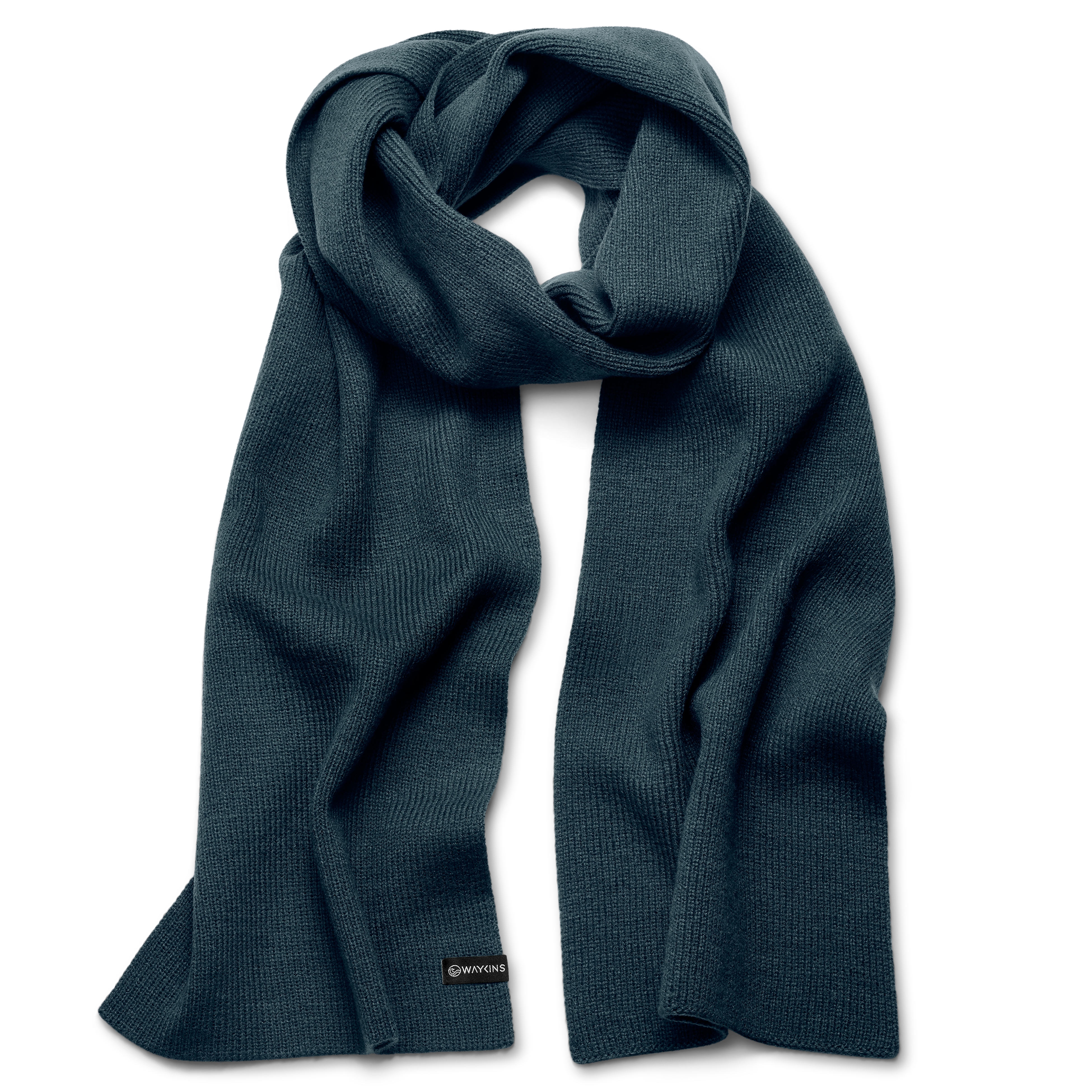 Baltic | Navy Fine Knitted Acrylic Scarf