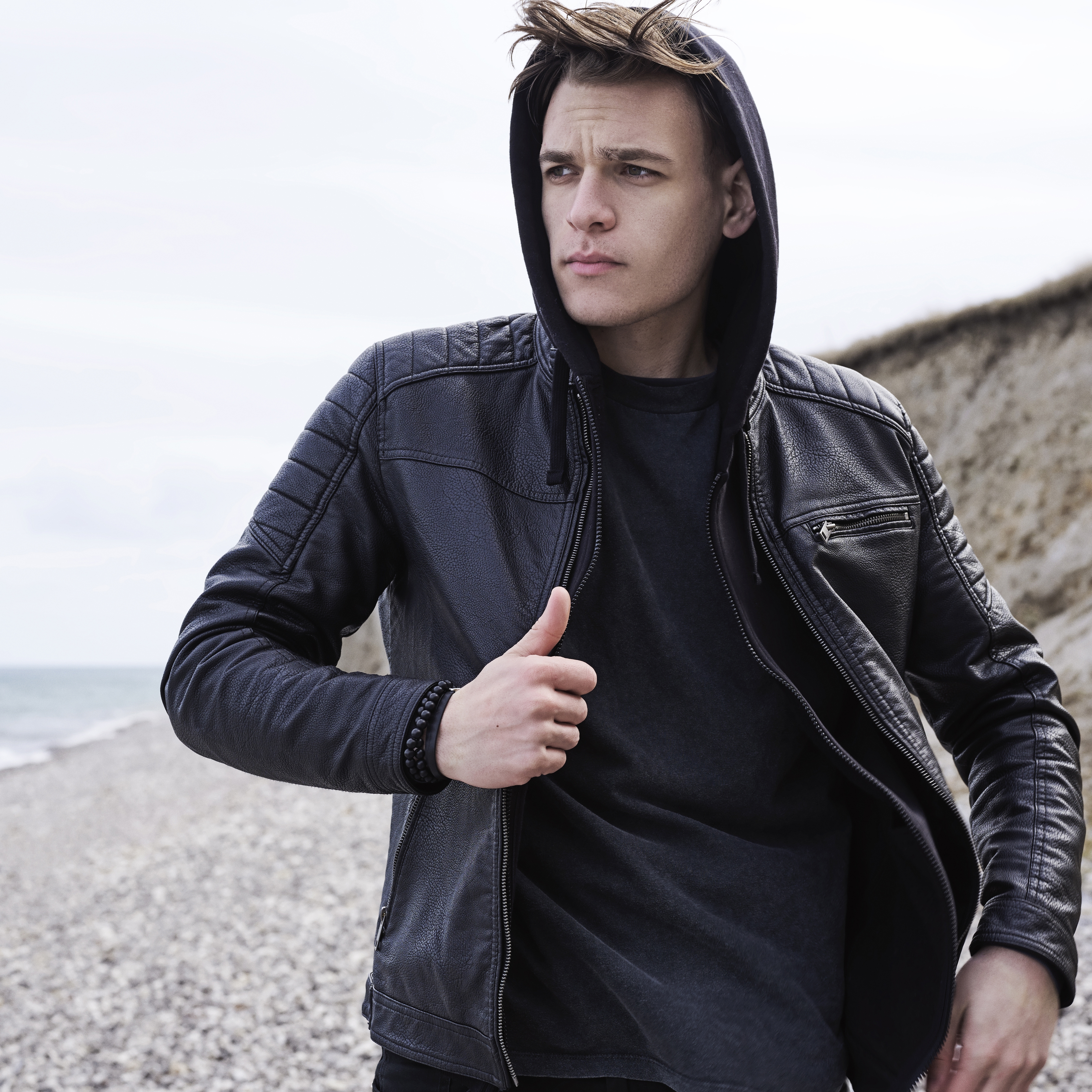 Ankh Schwarzes &amp; Silberfarbenes Armbandset - 6