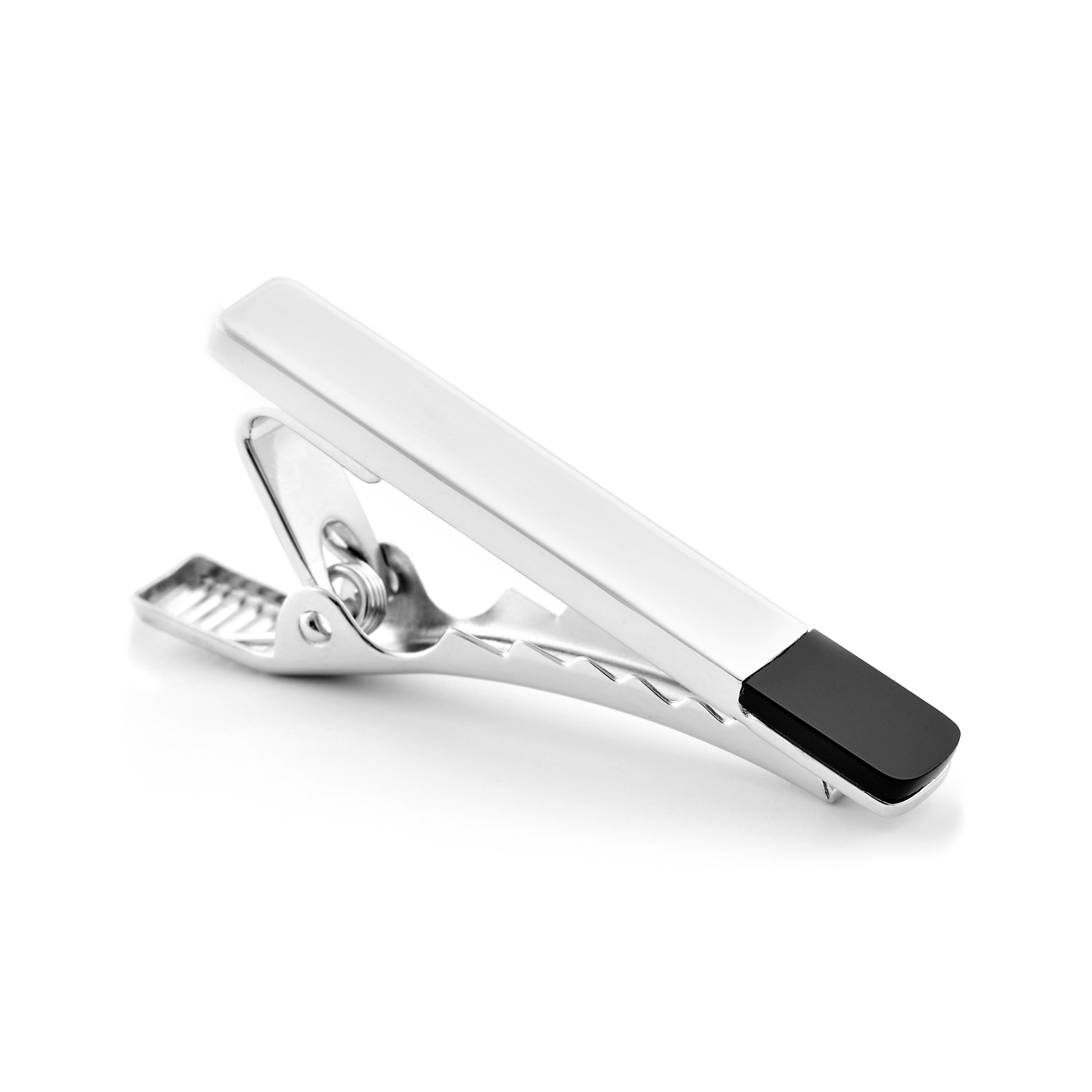 Silver & Agate Short 925s Tie Clip - 2