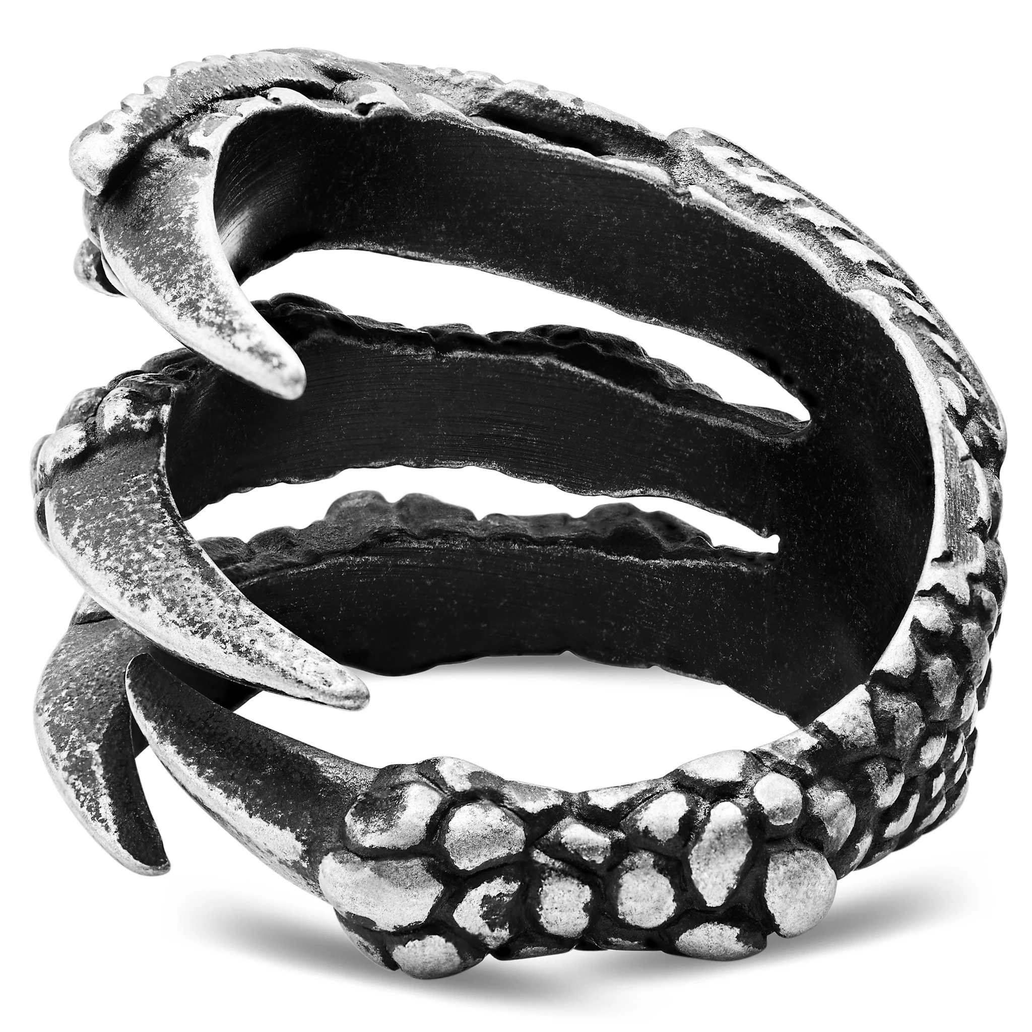 Drachenklauen Ring Stahl & Schwarz | Auf Lager! | Moody Mason