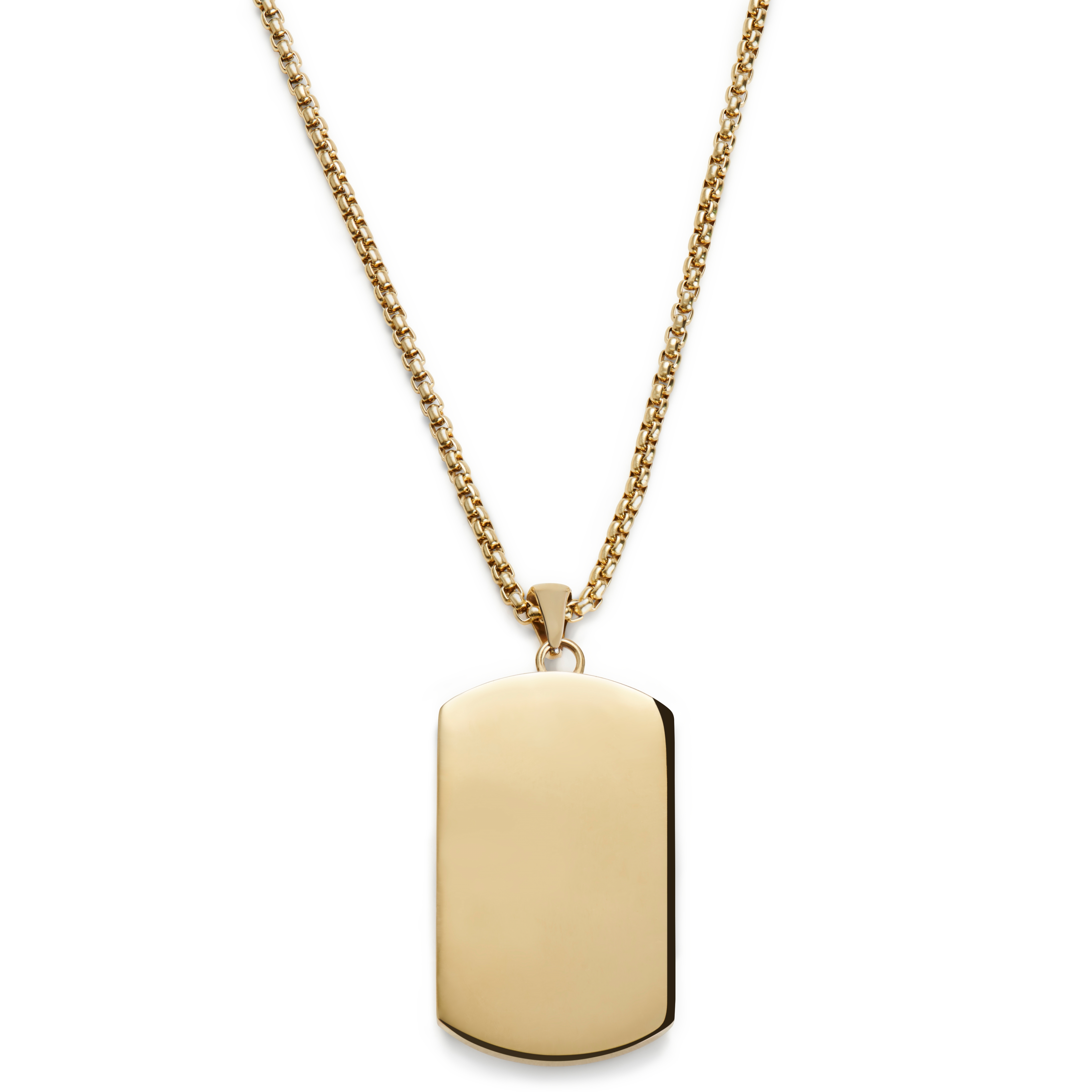 Icarus Damiano Gold-tone Dog Tag Necklace - 6