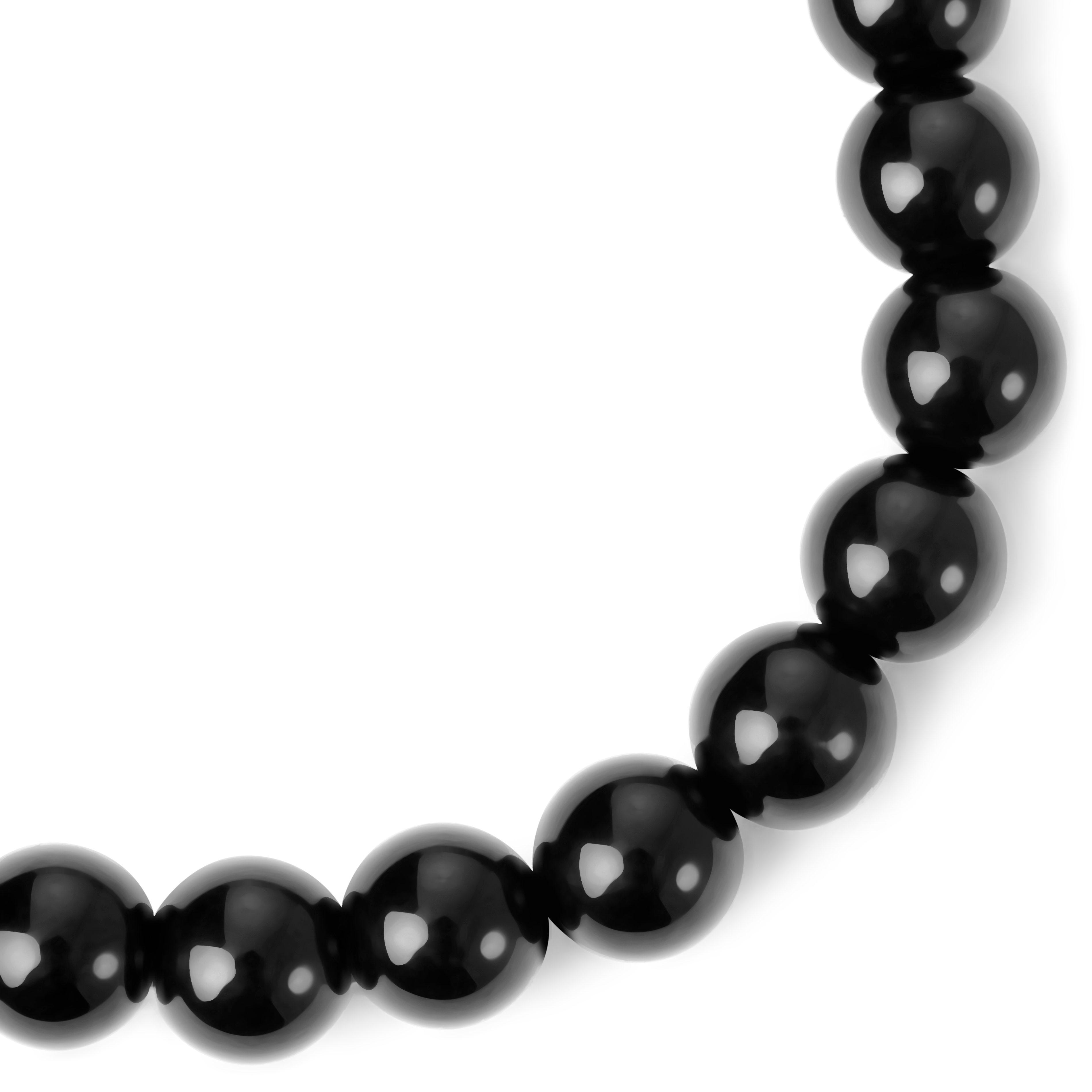 Náramok s korálkami z čierneho ónyxu a nehrdzavejúcej ocele - 3