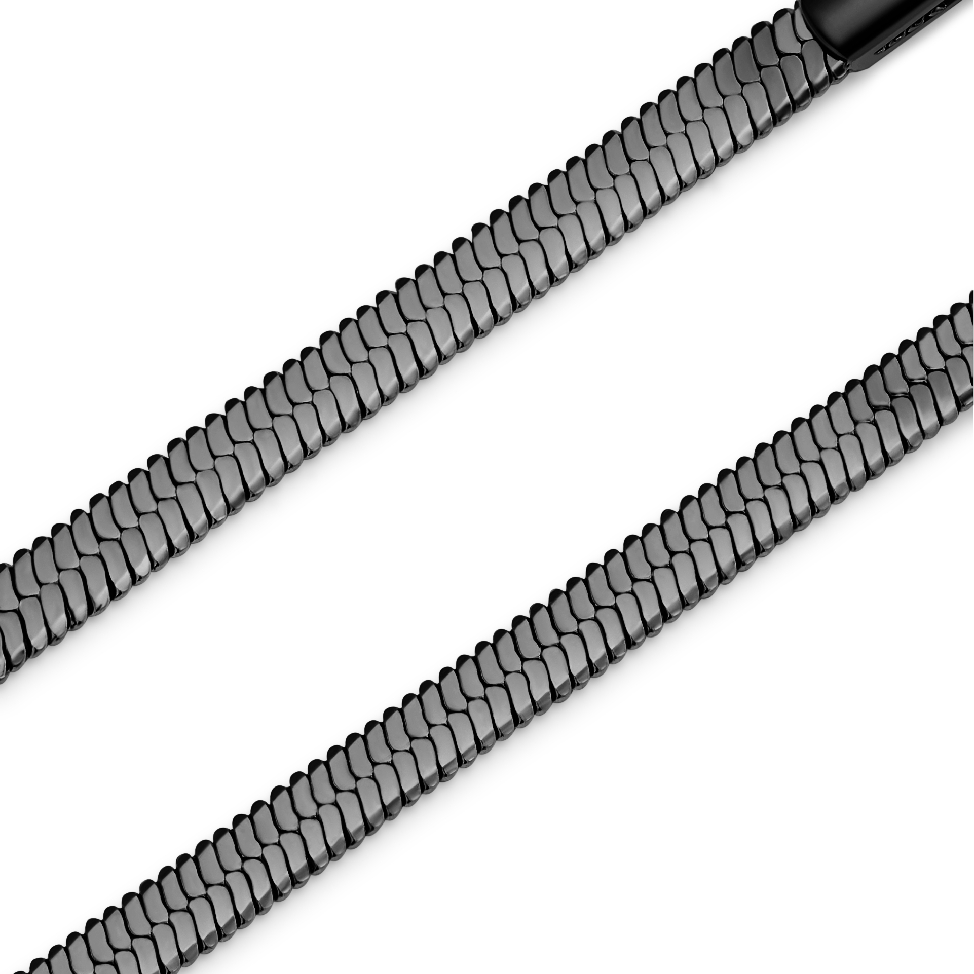 Essentials | 3 mm spiżowo-czarna bransoletka jodełka - 4