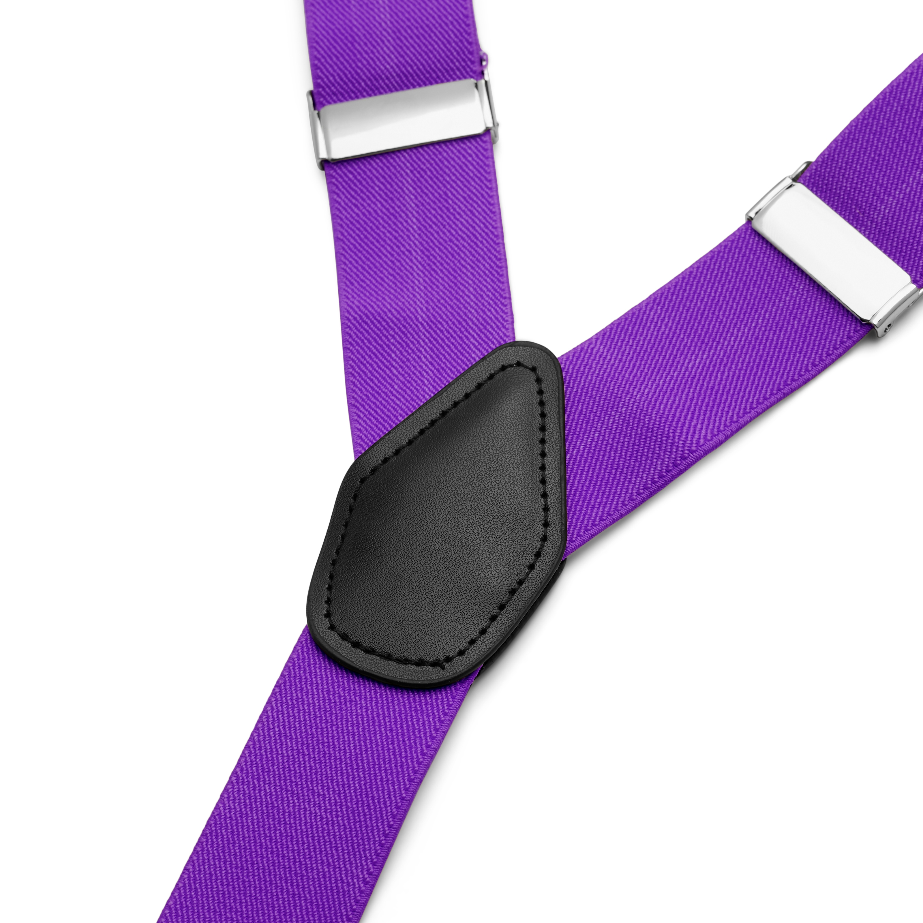 Wide Purple Clip-On Braces - 2