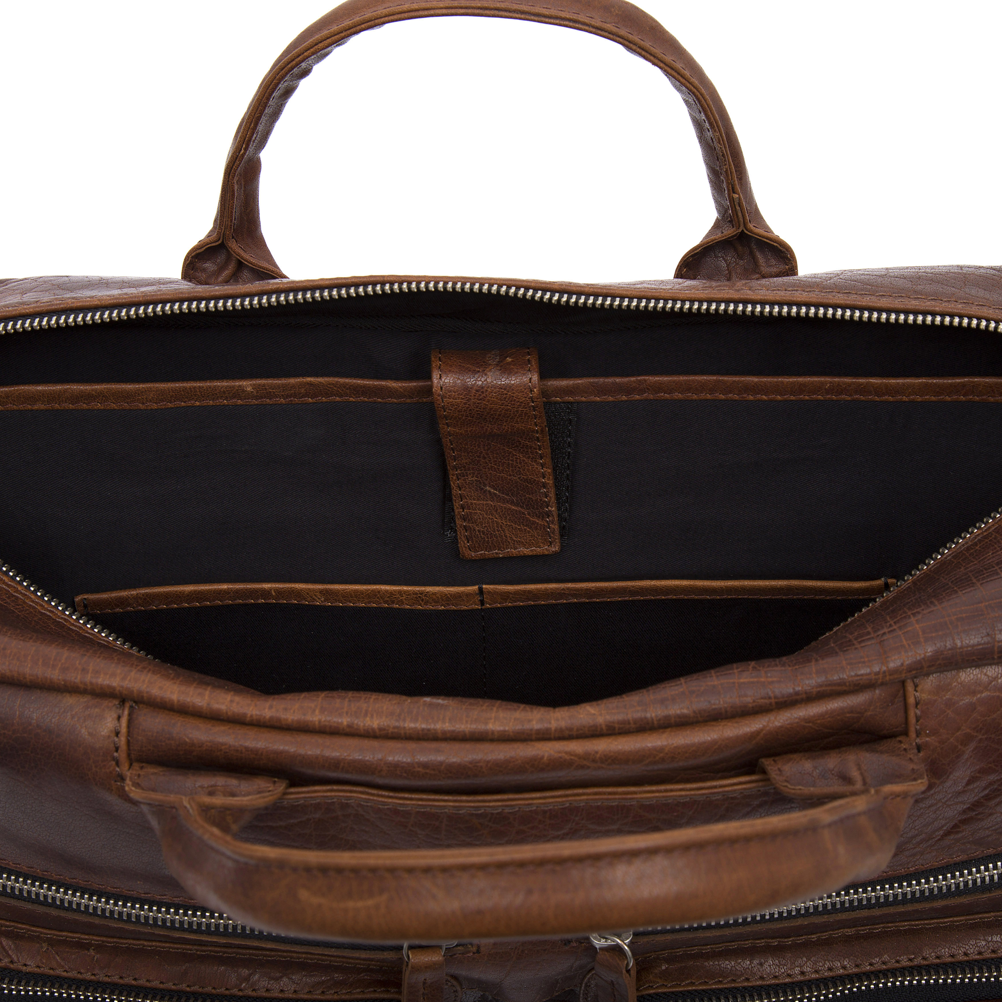 Bolsa de viaje de cuero canela Combi Montreal - 13