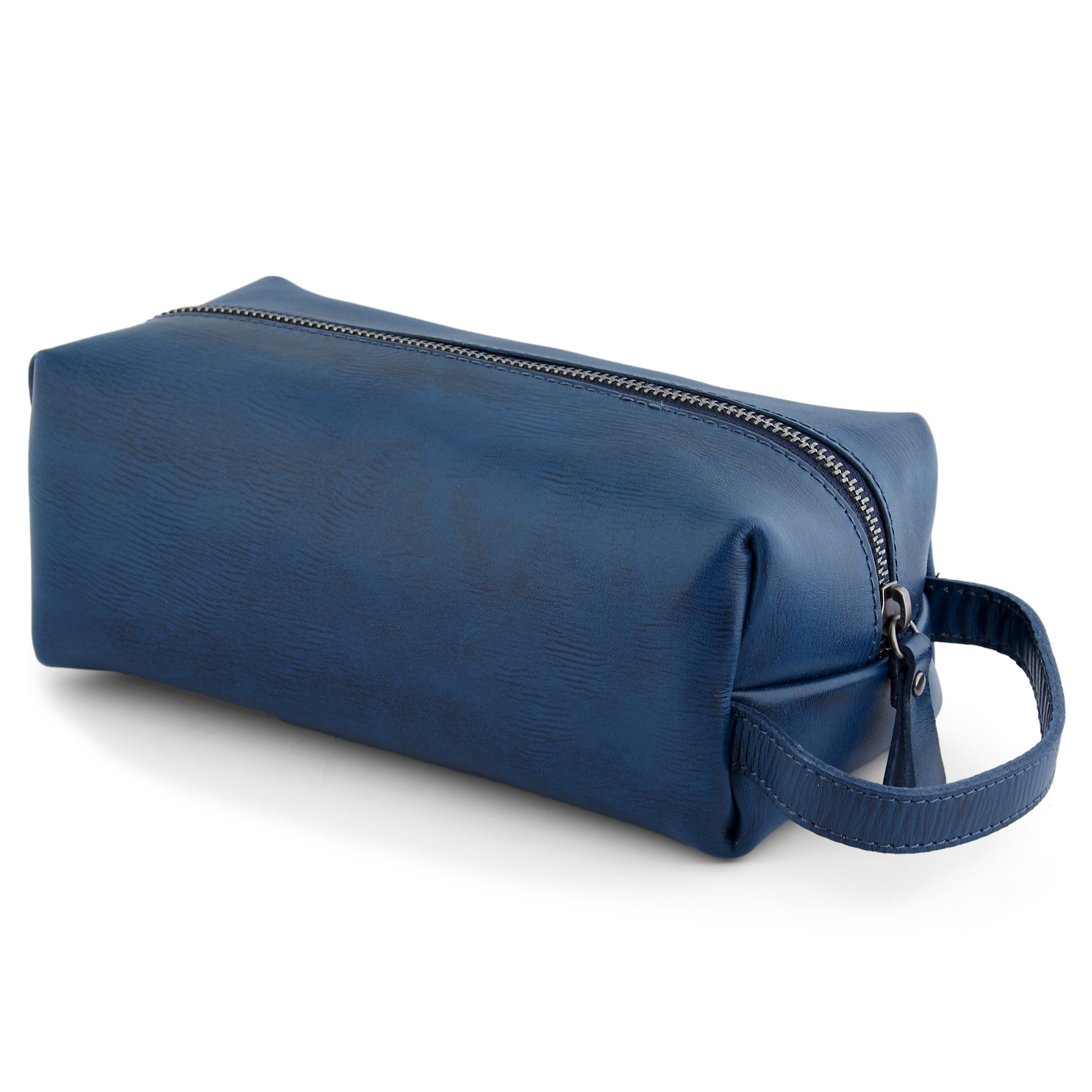 Neceser de cuero azul - 3