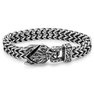 Silberfarbenes Edelstahl Drachen-Fuchsschwanz Ketten Armband Silberfarbenes Edelstahl Drachen-Fuchsschwanz Ketten Armband