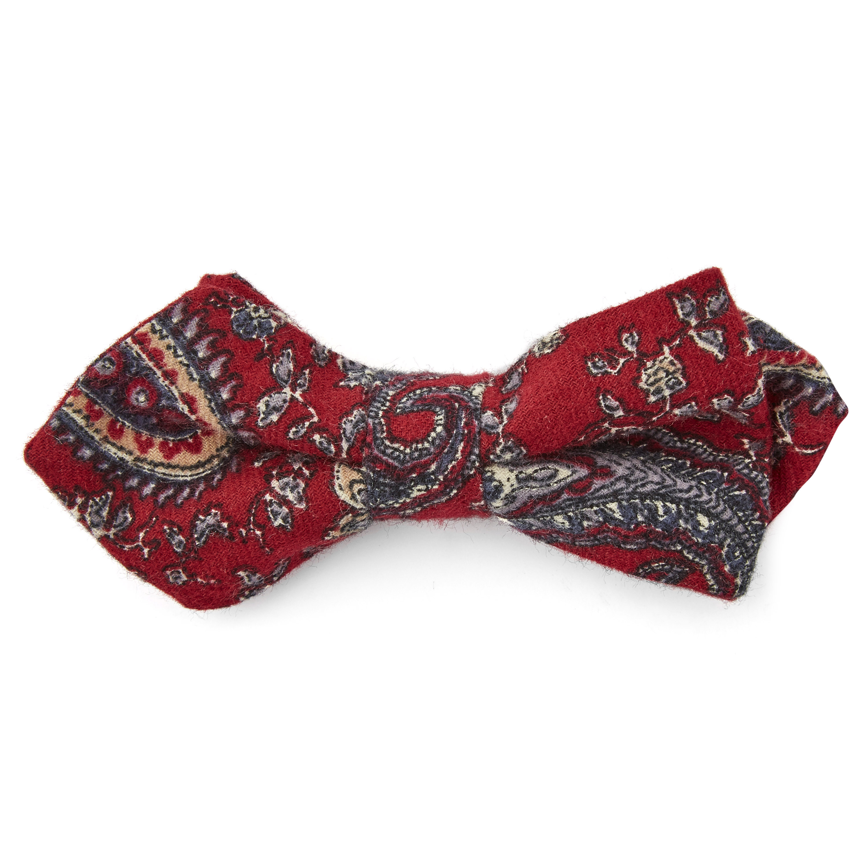 Rød Paisley Butterfly med Spidser - 1