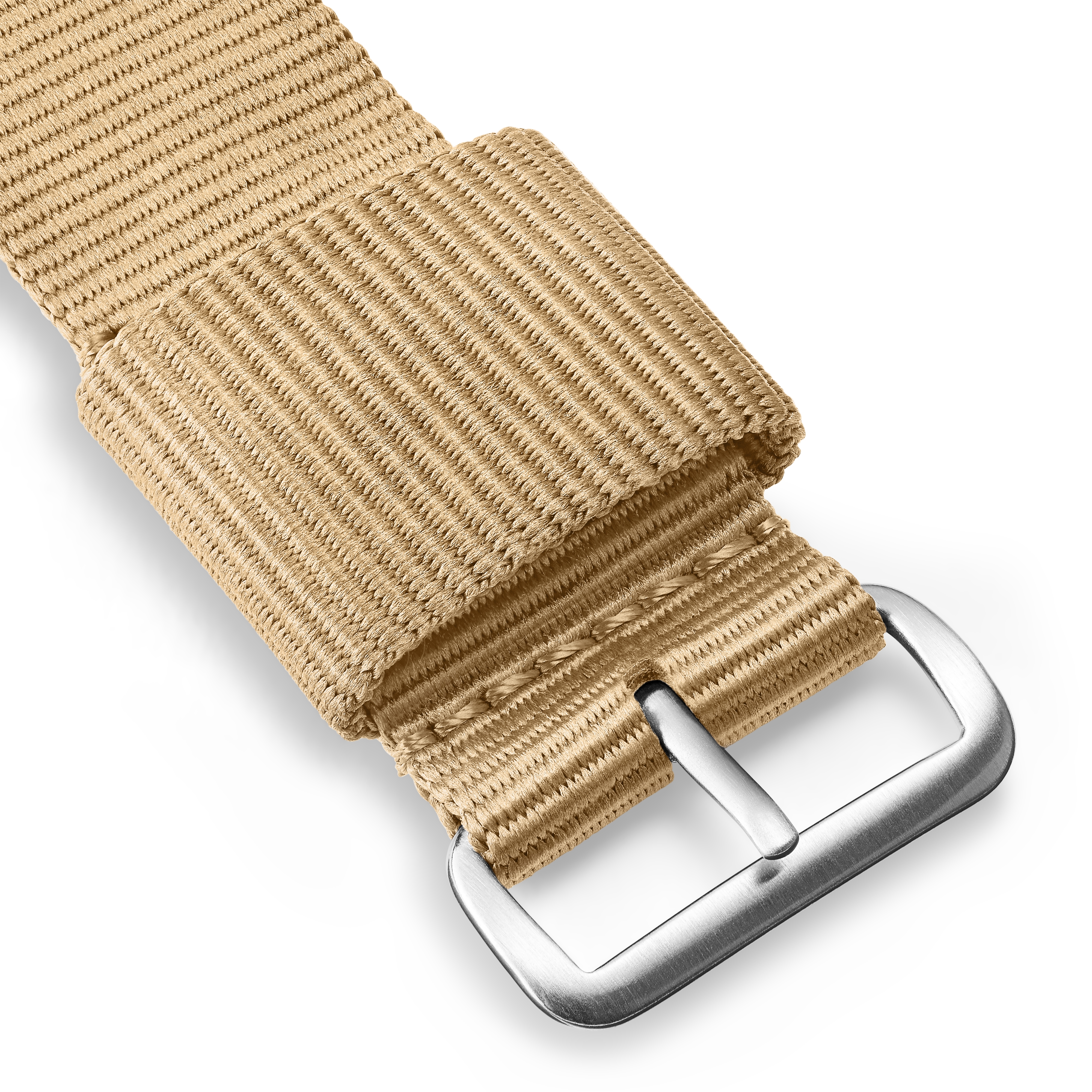 Ryka | Bracelet de montre en nylon jaune sable clair 22 mm - 3