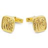 Gemelos de plata 925s y oro con insignia de león