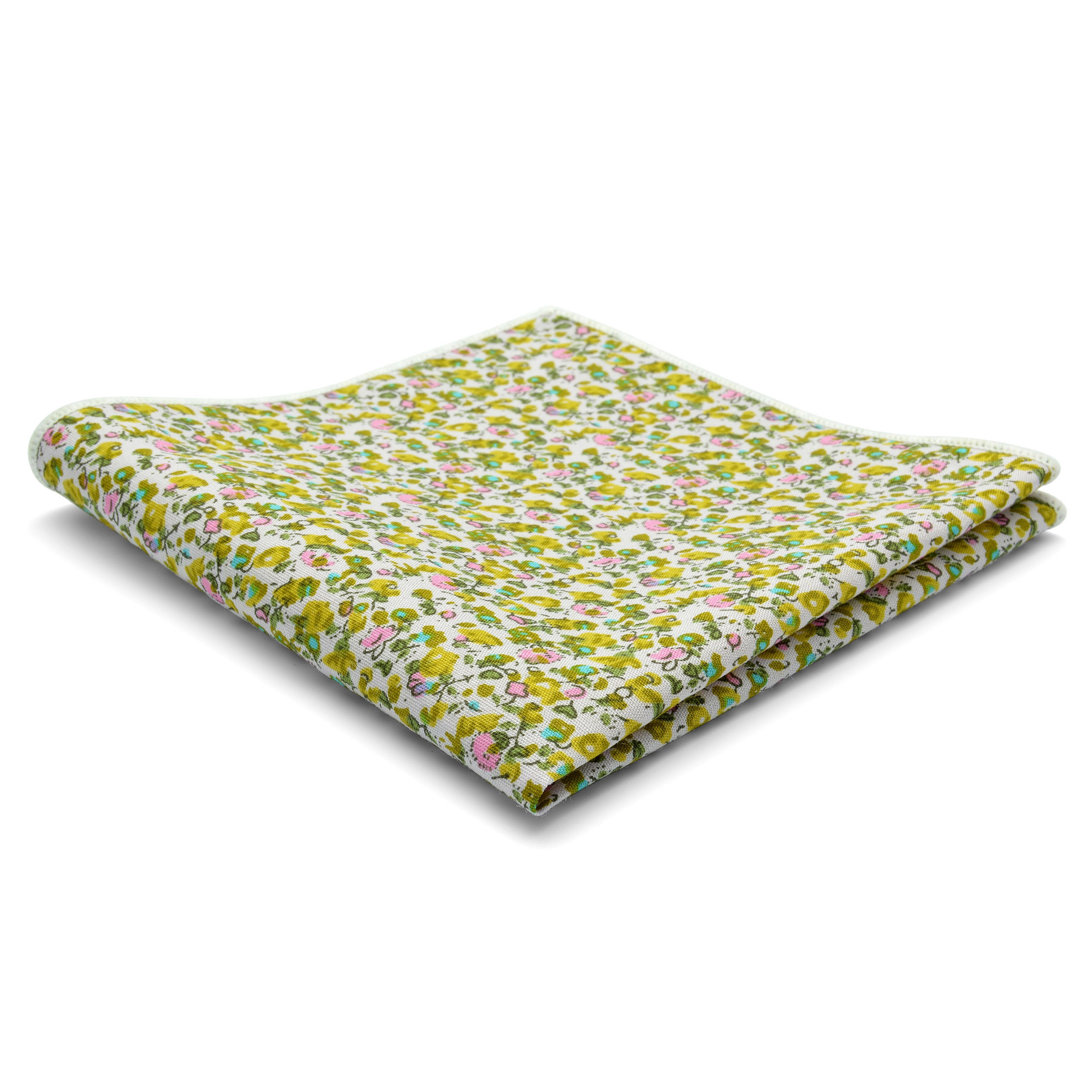 Grønn Abstract Bomull Lommetørkle - 1