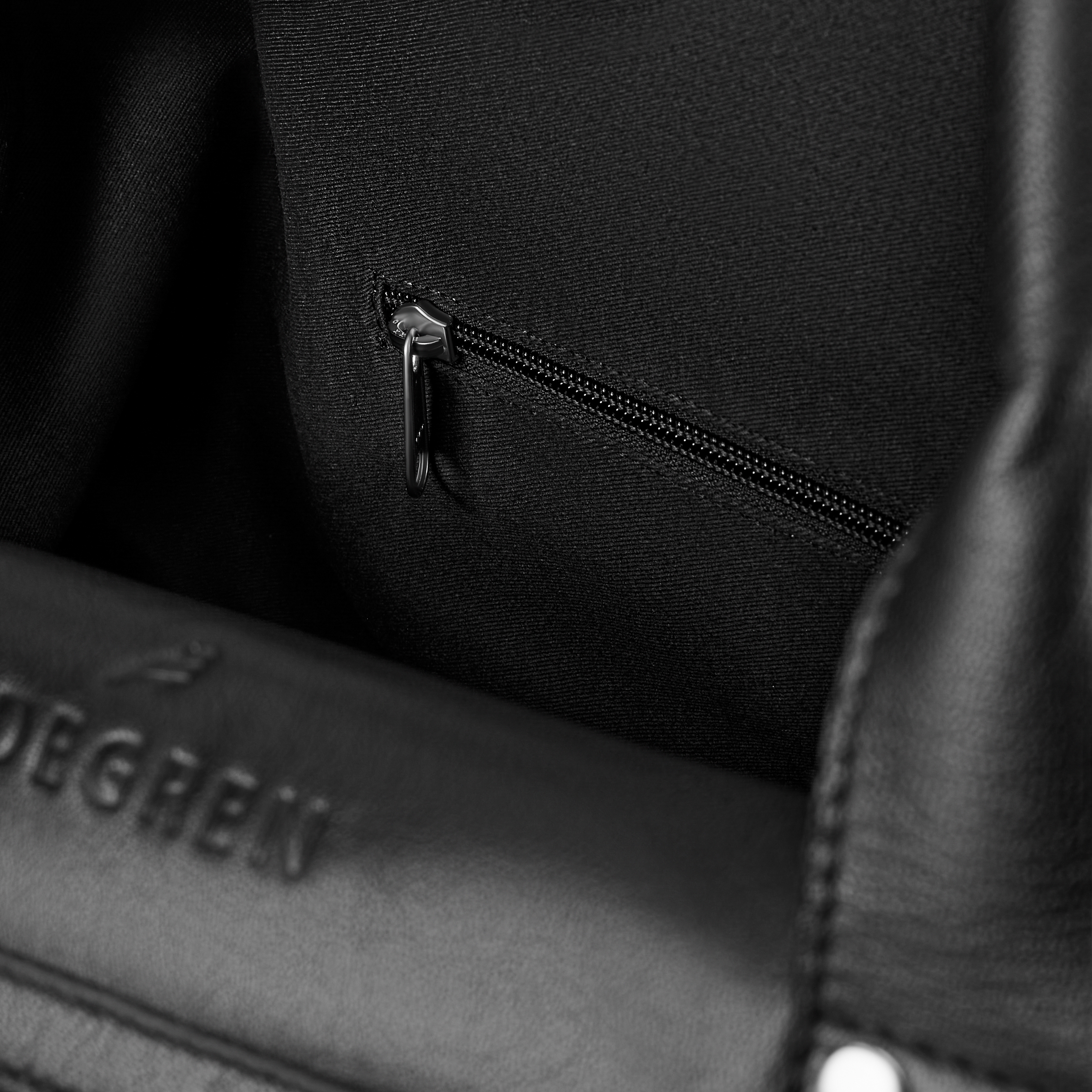 Fidei | Sac de voyage en cuir de chèvre pleine fleur - noir - 9