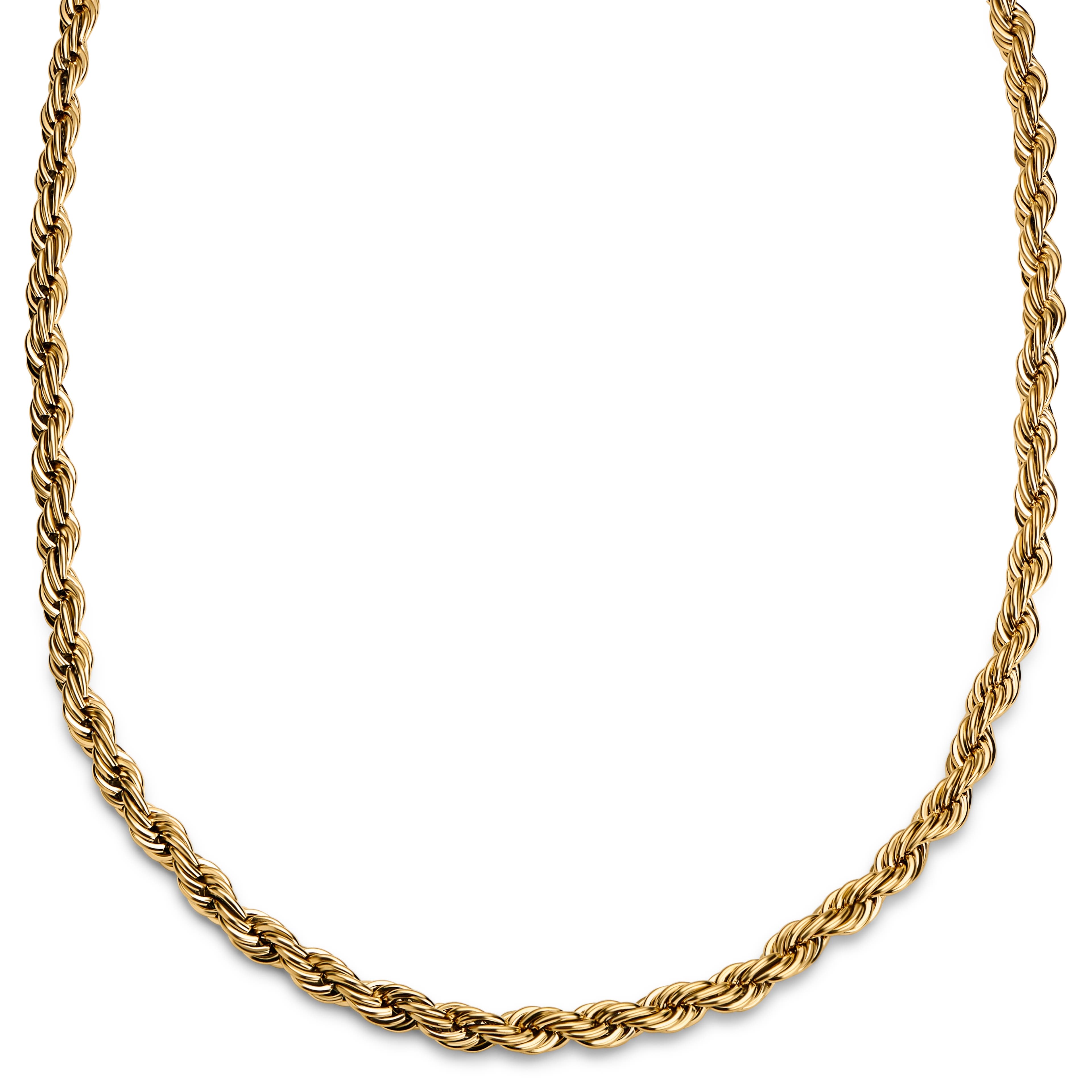 Essentials | 8 mm Gold-Tone Rope Chain Necklace