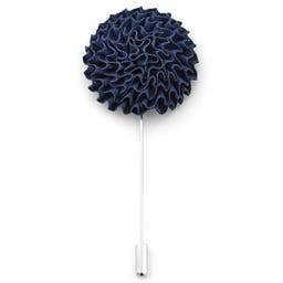 Navy Blue Dandelion Flower Lapel Pin