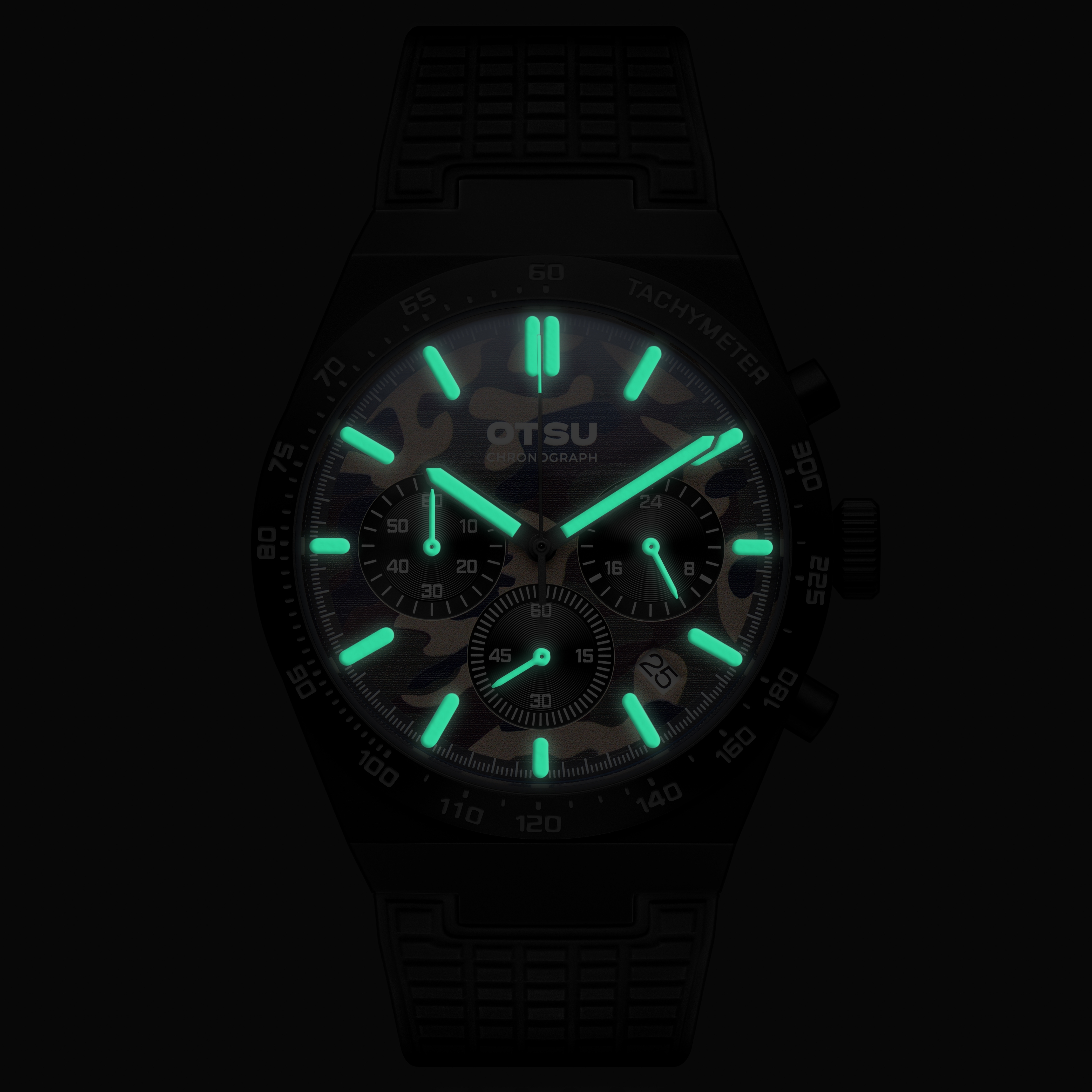 Heron | Chronographenuhr aus Edelstahl in Camouflage und Schwarz - 2