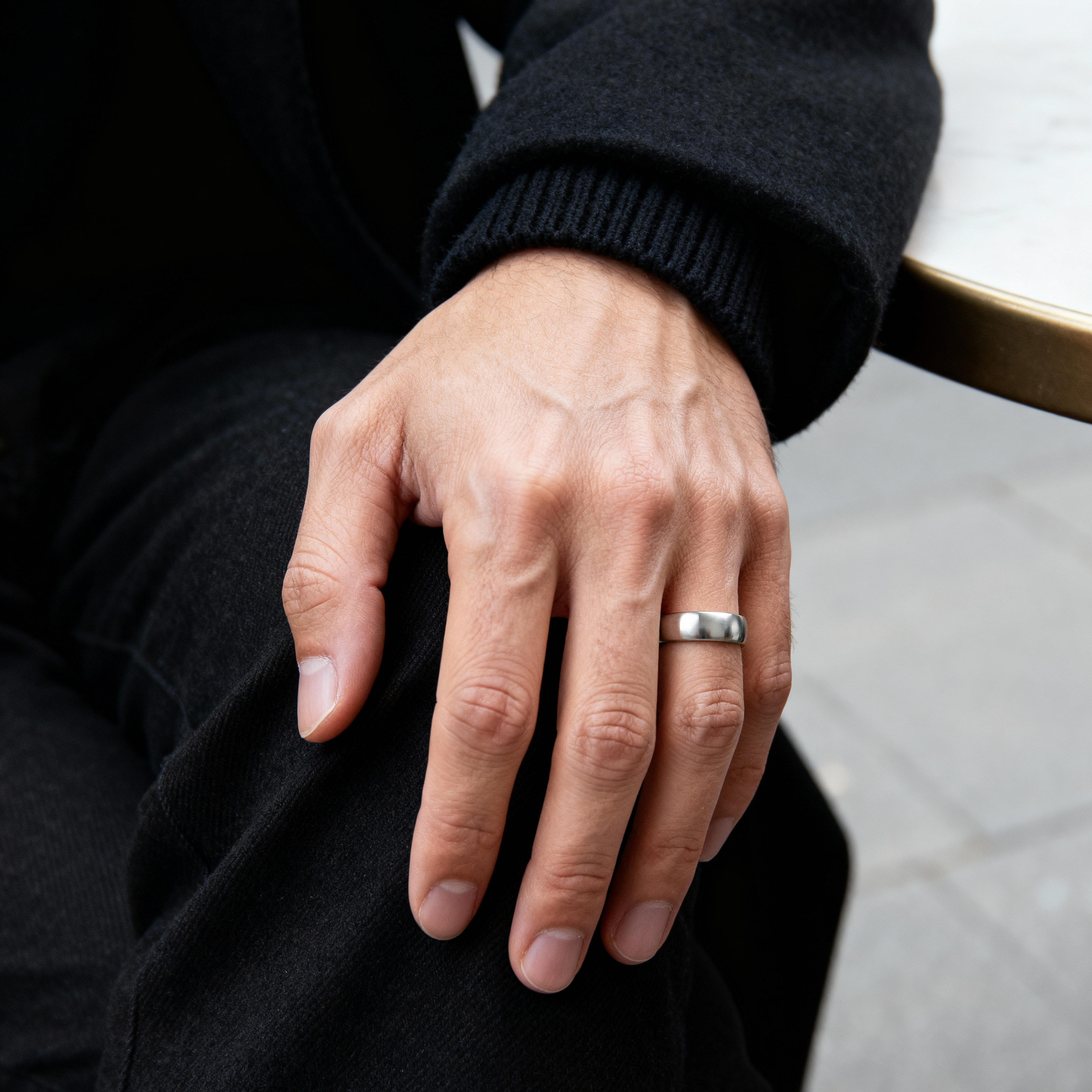 Terra | Fegyverszürke polírozott  tungstenkarbid gyűrű 8 mm - 2