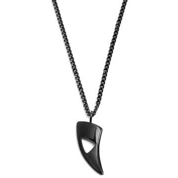 Black Cutout Steel Iconic Necklace