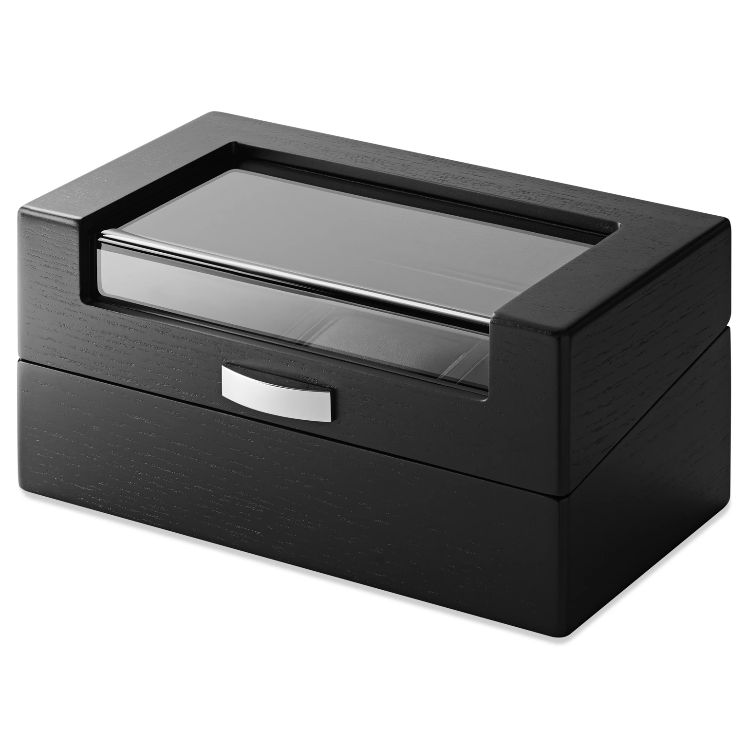 Caja para 3 relojes con chapa negra Caja para 3 relojes con chapa negra