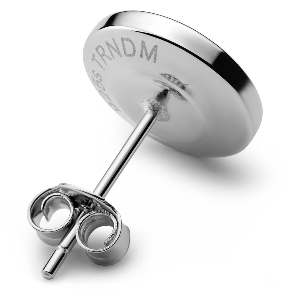 hover: 10 mm Rhodium-Plated Sterling Silver Stud Earring hover: 10 mm Rhodium-Plated Sterling Silver Stud Earring