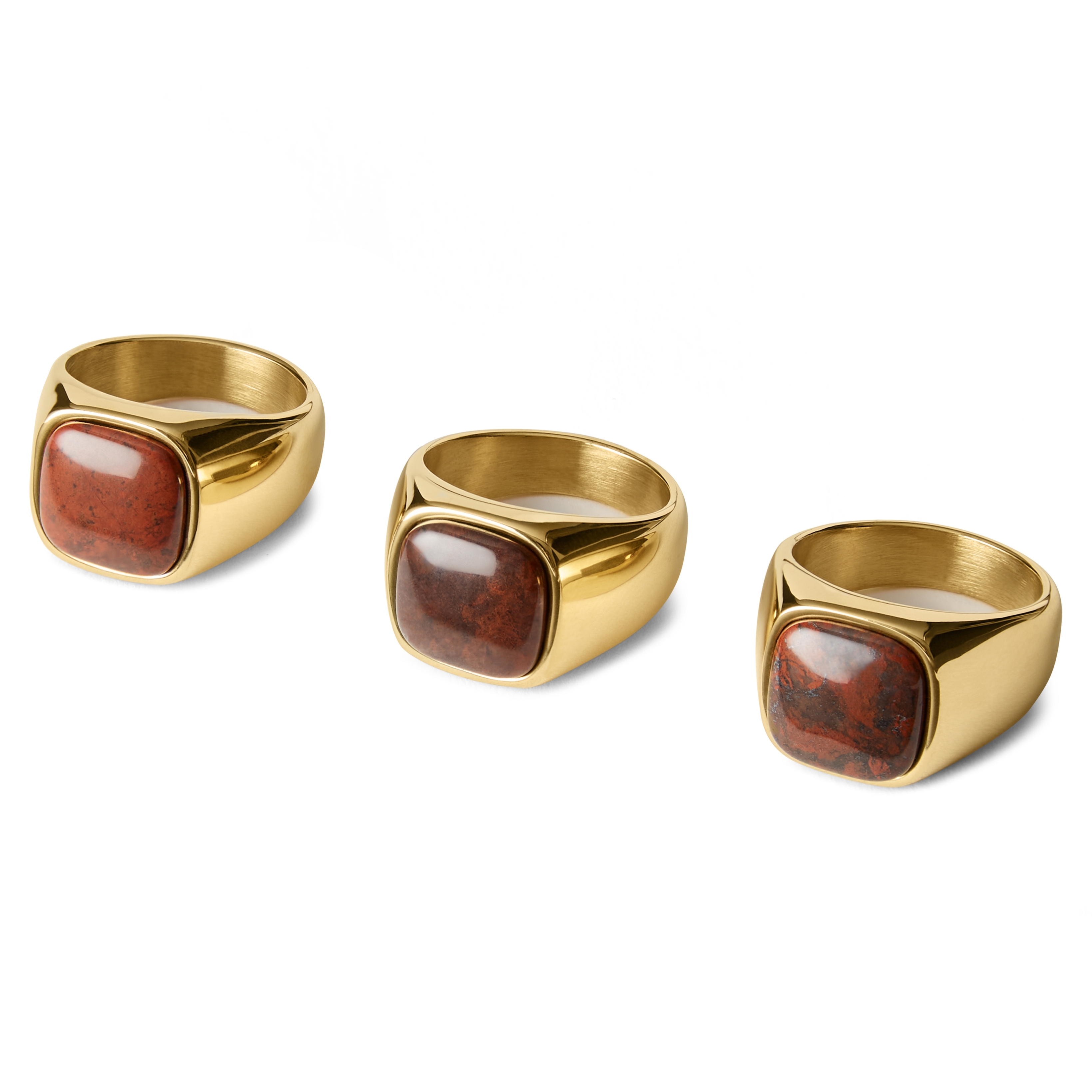 Len Gravel Gyllen Ring med Rød Karneol - 2