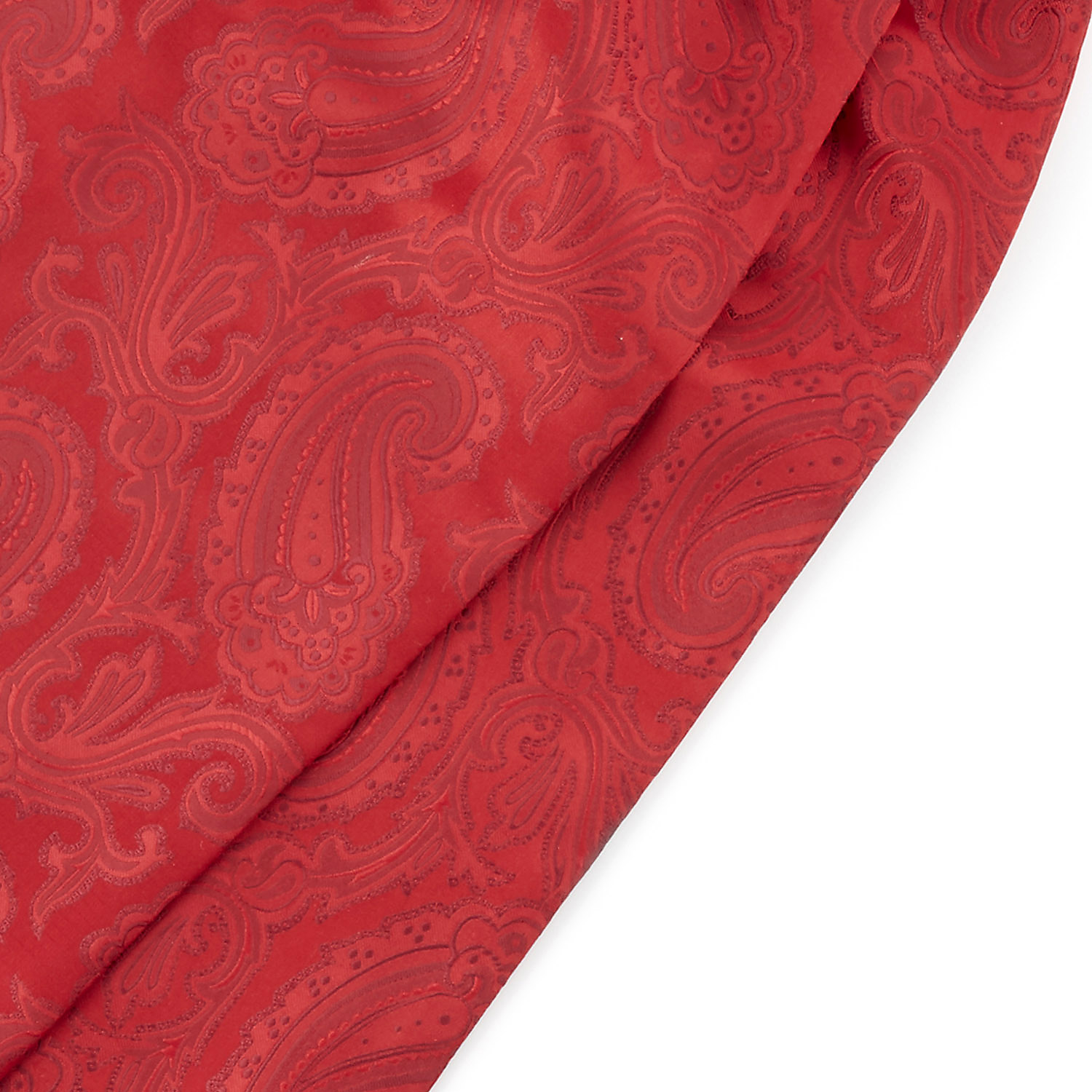 Vintage Red Paisley Polyester Ascot - 2