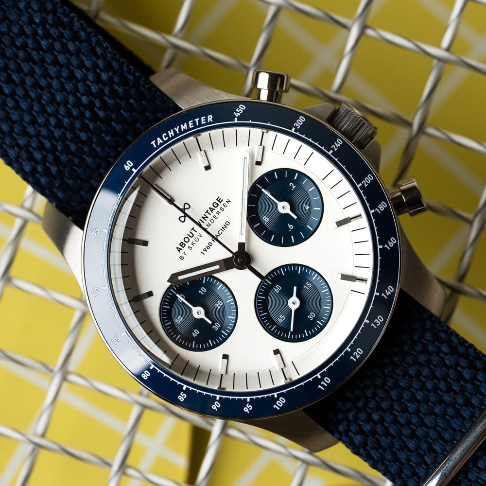 1960 Racing Chronograph | Kirurgisk stål, Marineblå & Hvid - 4