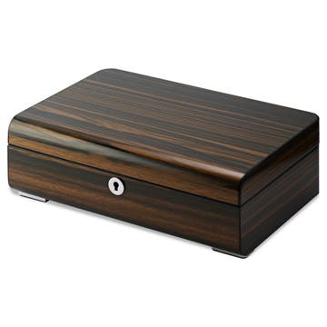 6 Slot Ebony Veneer Watch and Cufflink Box 6 Slot Ebony Veneer Watch and Cufflink Box