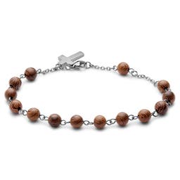 Varietas | Bracelet en acier chirurgical et perles en bois