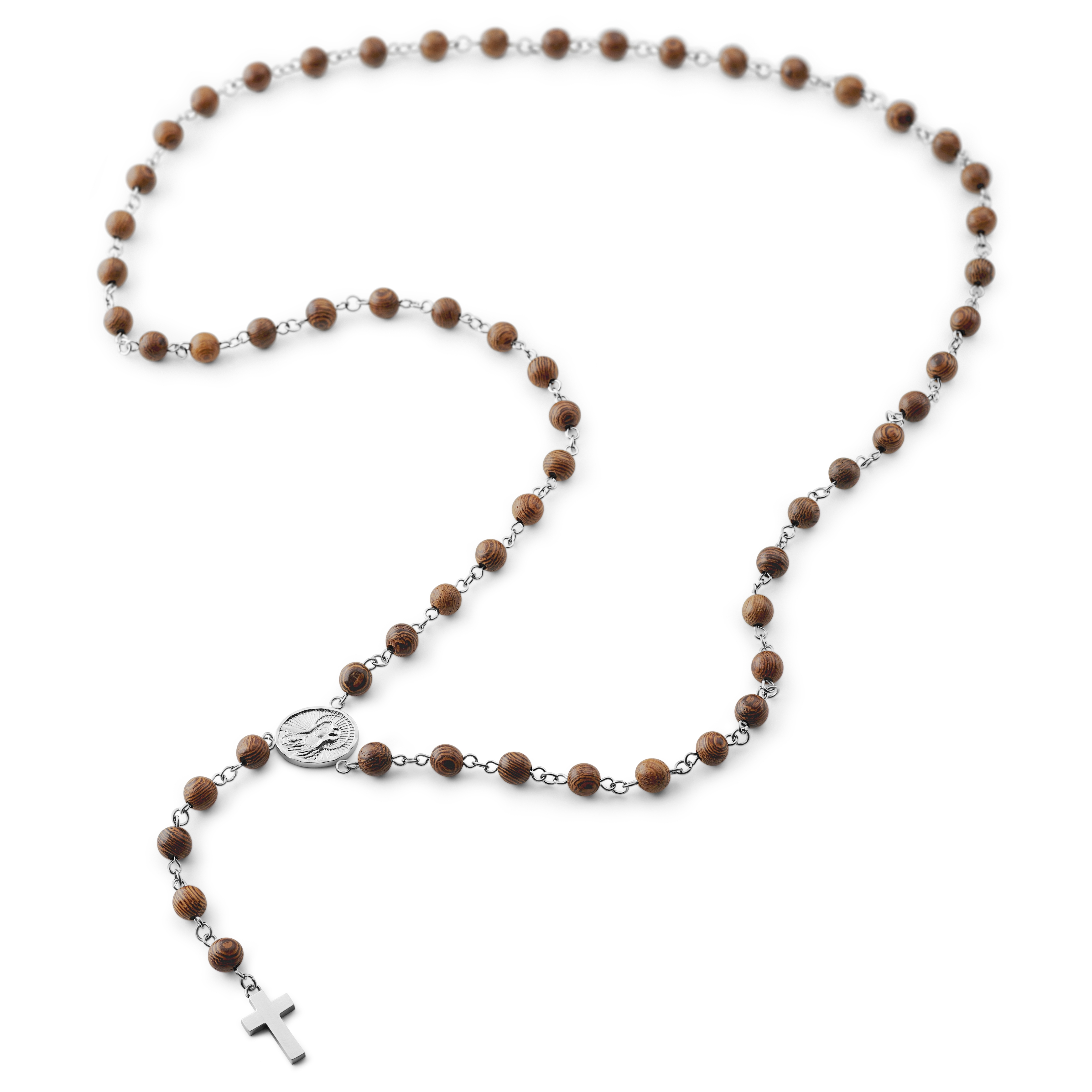 Varietas | Surgical Steel & Wood Bead Rosary - 4