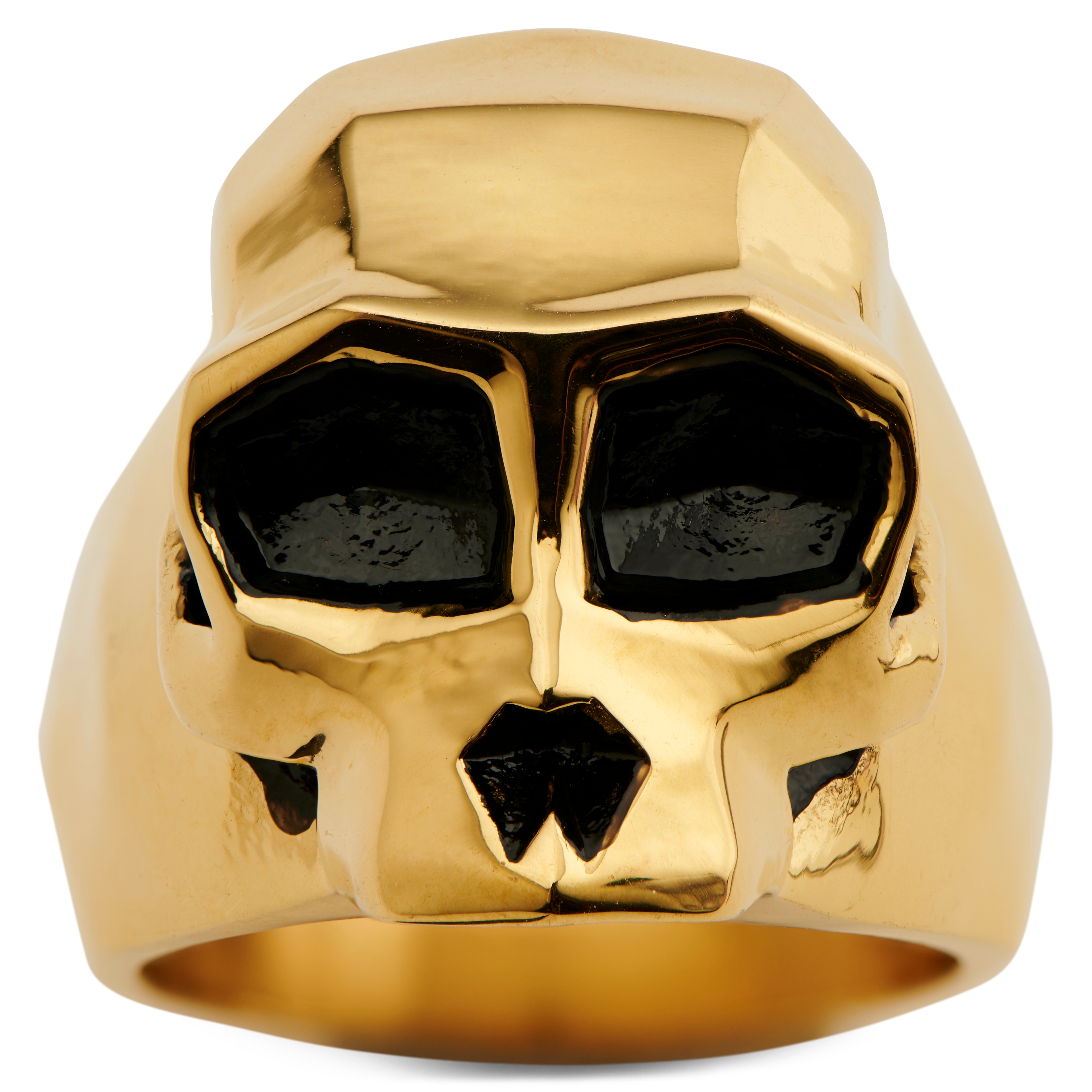 Bague dorée à crâne de singe Mack - 2