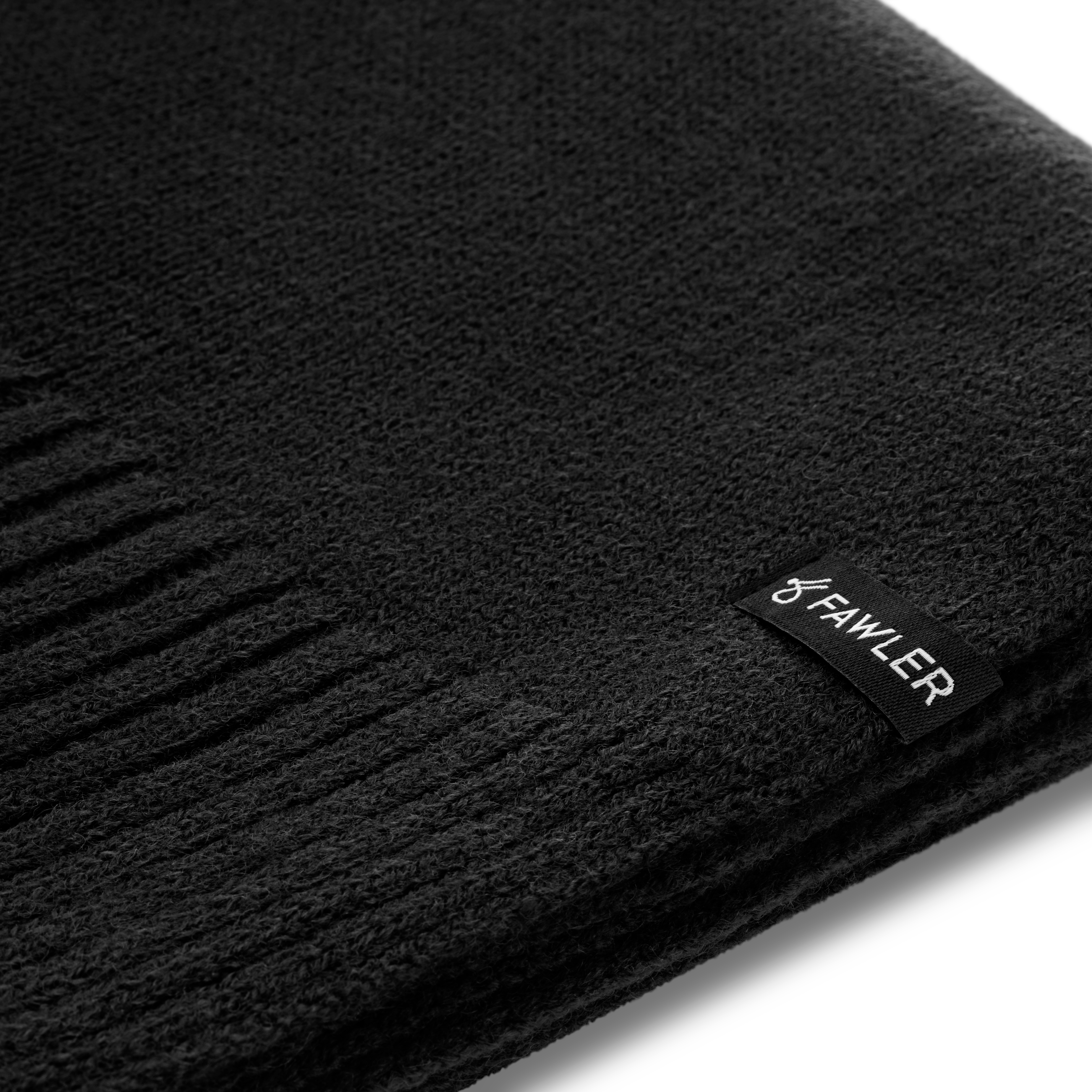 Kaleb | Black Merino Kane Scarf - 3