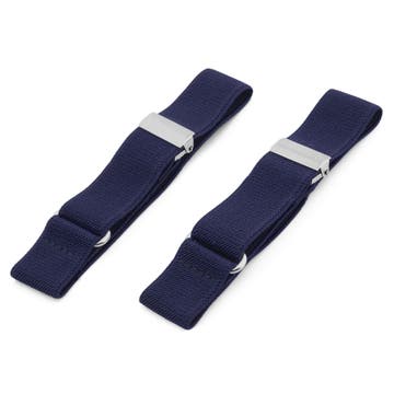 Slim Deep Blue Sleeve Garters Slim Deep Blue Sleeve Garters