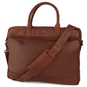 Oxford Brown Laptop Leather Bag