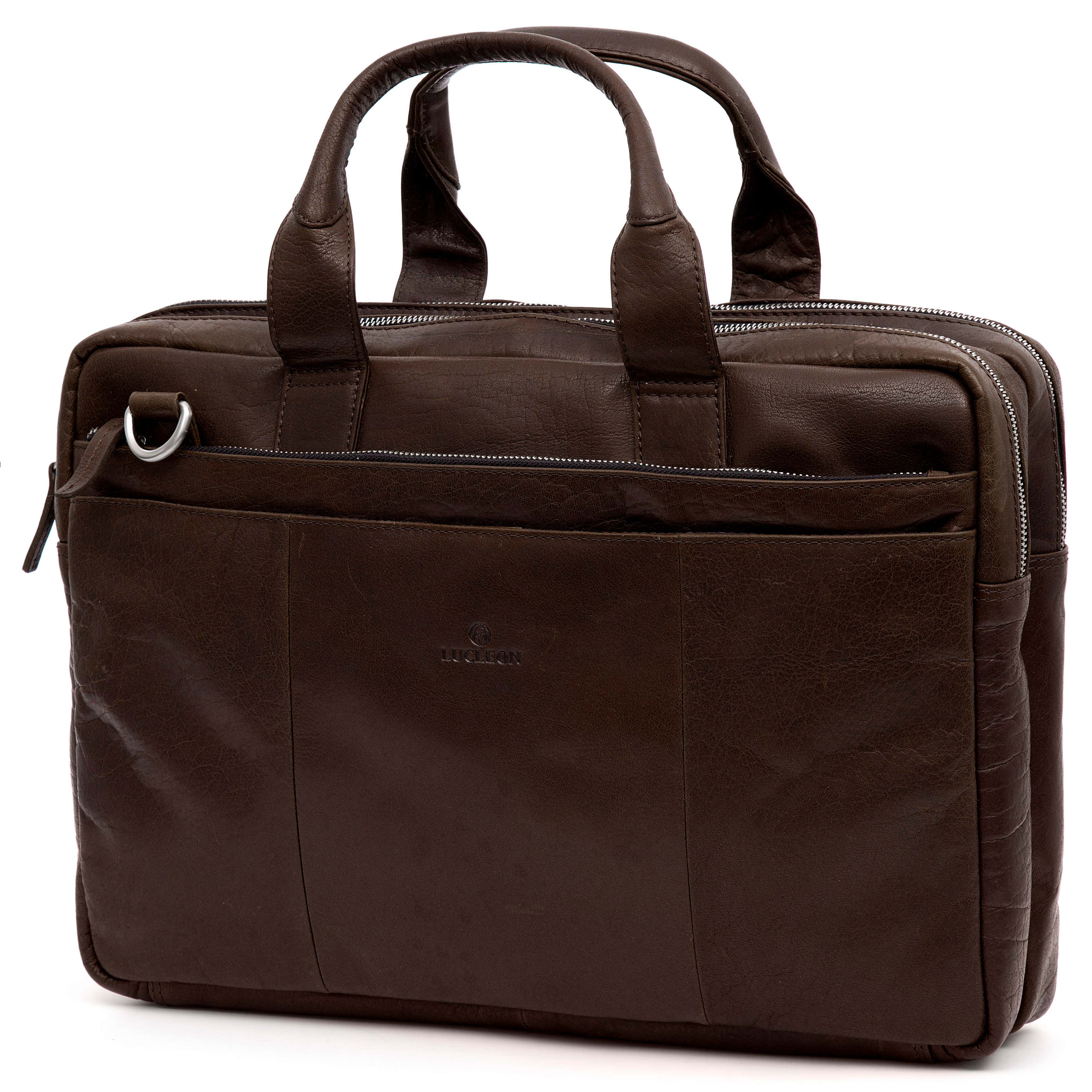 Montreal Brown Leather Laptop Bag