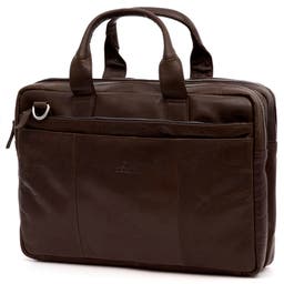 Кафява кожена чанта за лаптоп Montreal
