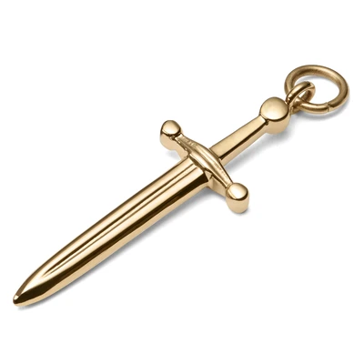 Gold-Tone Steel Sword Charm Gold-Tone Steel Sword Charm