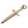 Gold-Tone Steel Sword Charm 