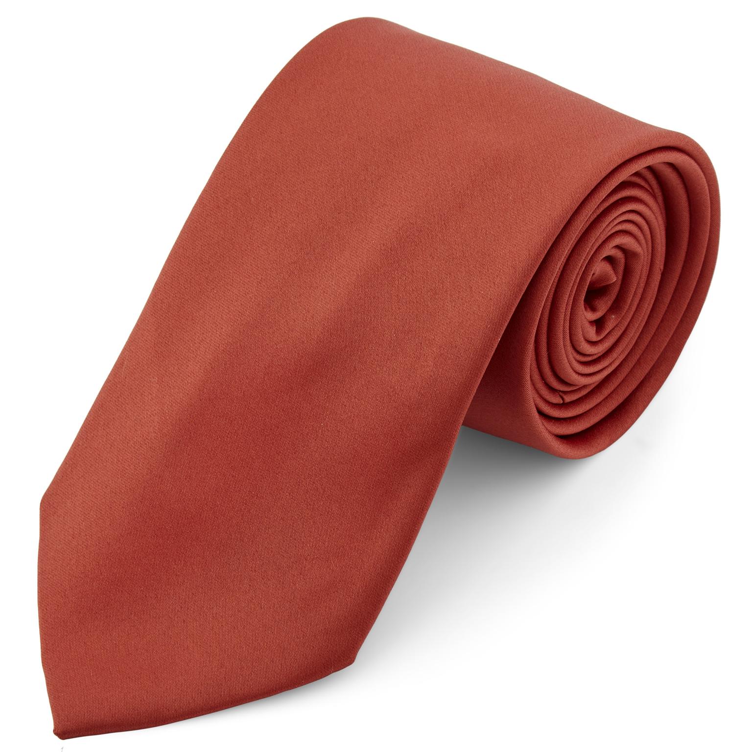 Semplice cravatta terracotta da 8 cm Semplice cravatta terracotta da 8 cm