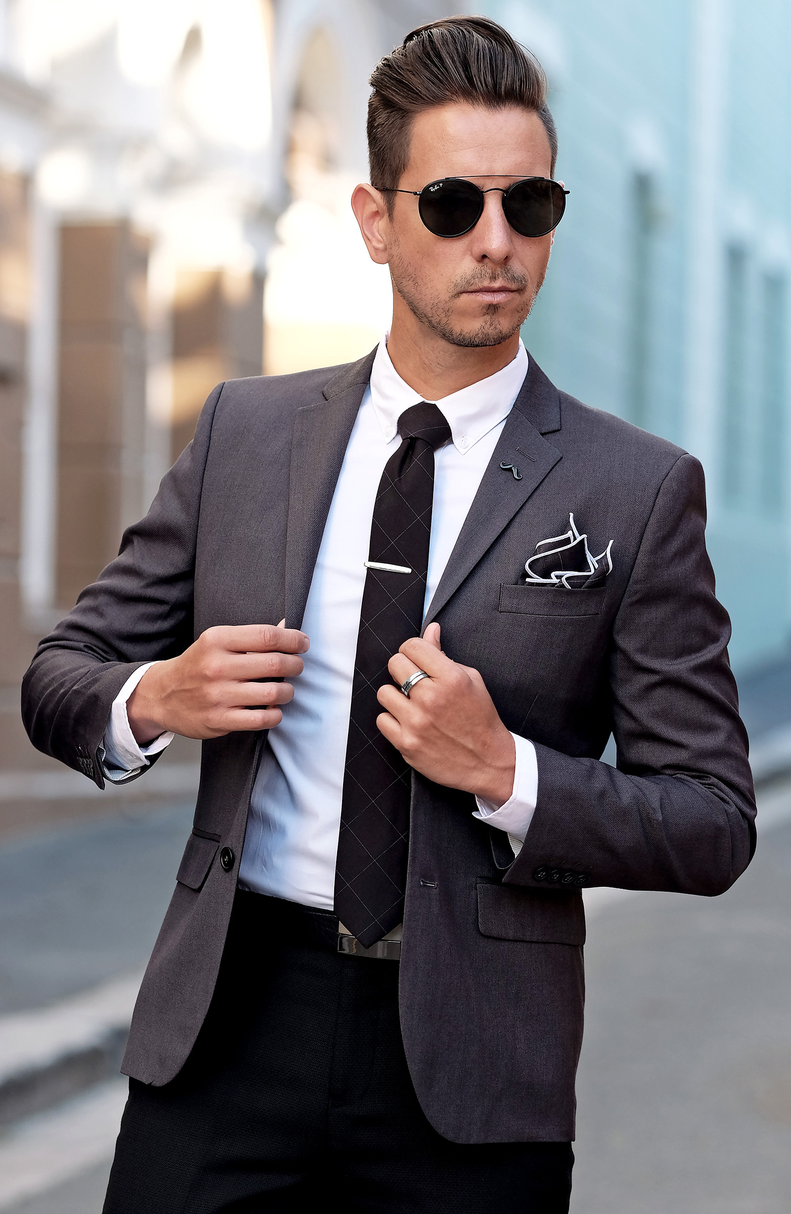 925s Silver Short Oval Tie Clip - 6