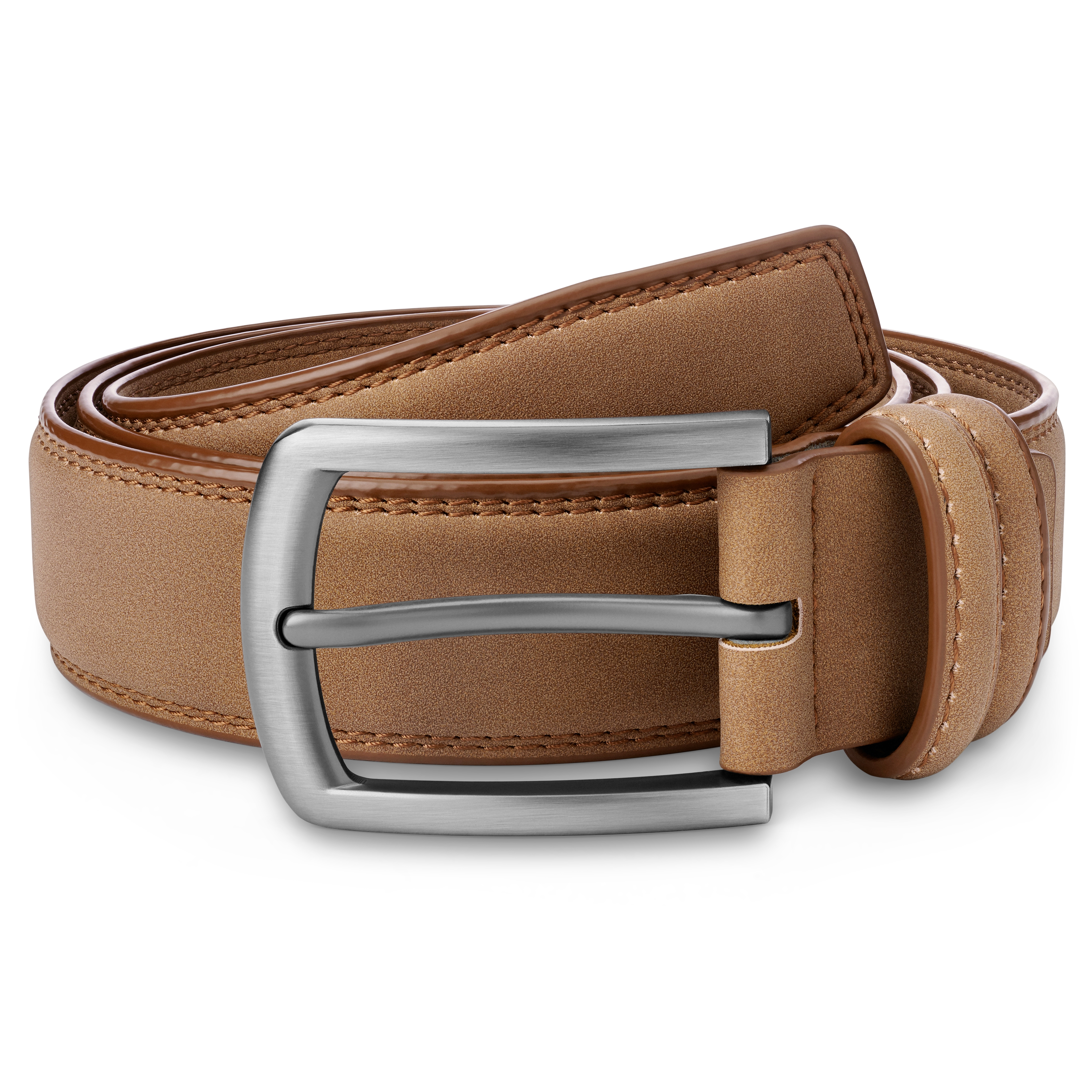 Light Brown Traditional Faux Suede Belt