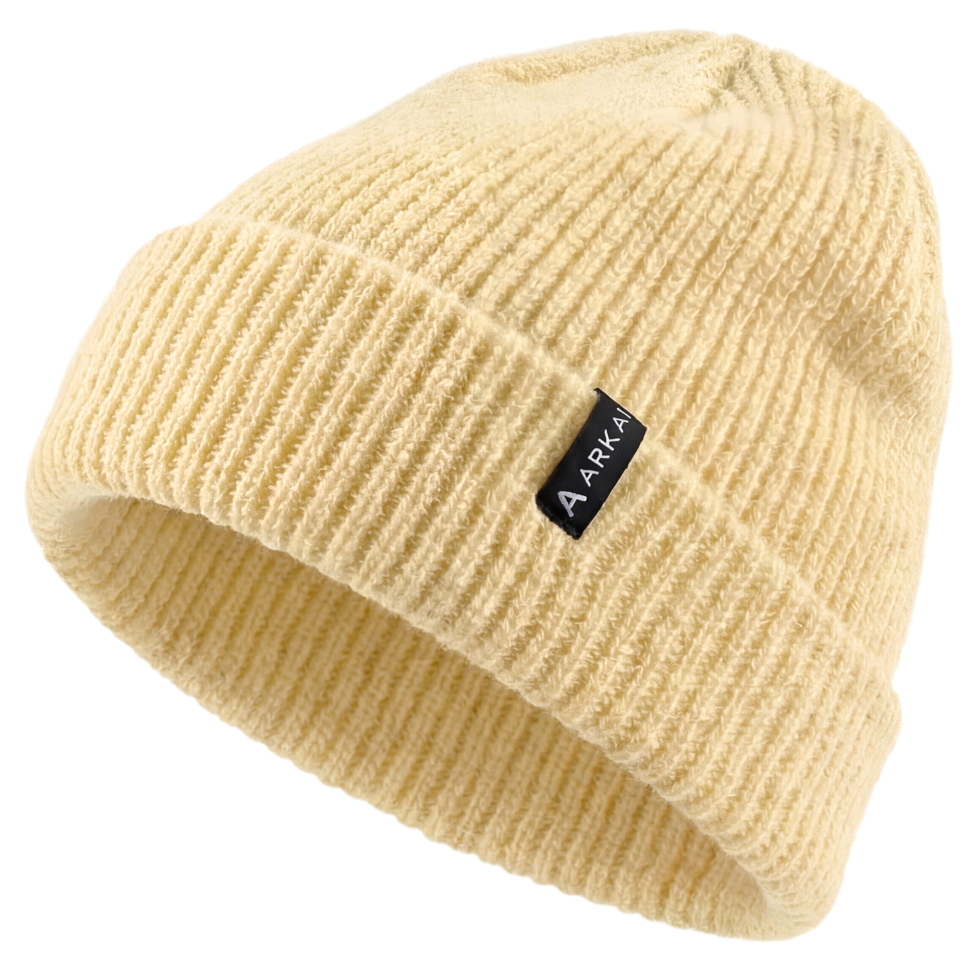 Nordic | Light Beige Rib-Knit Fisherman Beanie