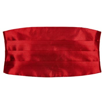 Lesklý červený smokingový pás Basic