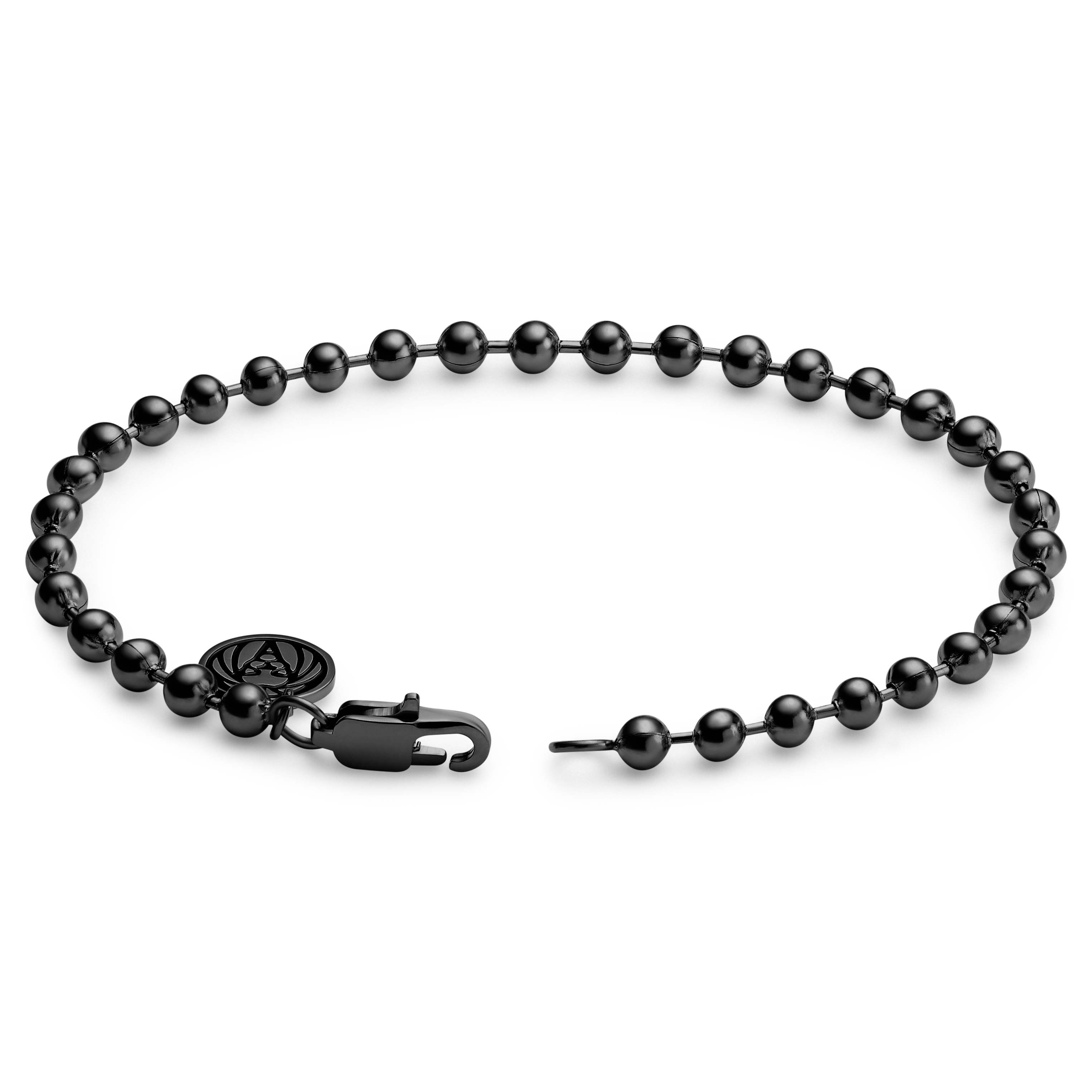 Essentials | Bracelet gris anthracite à chaîne à boules 4 mm - 3