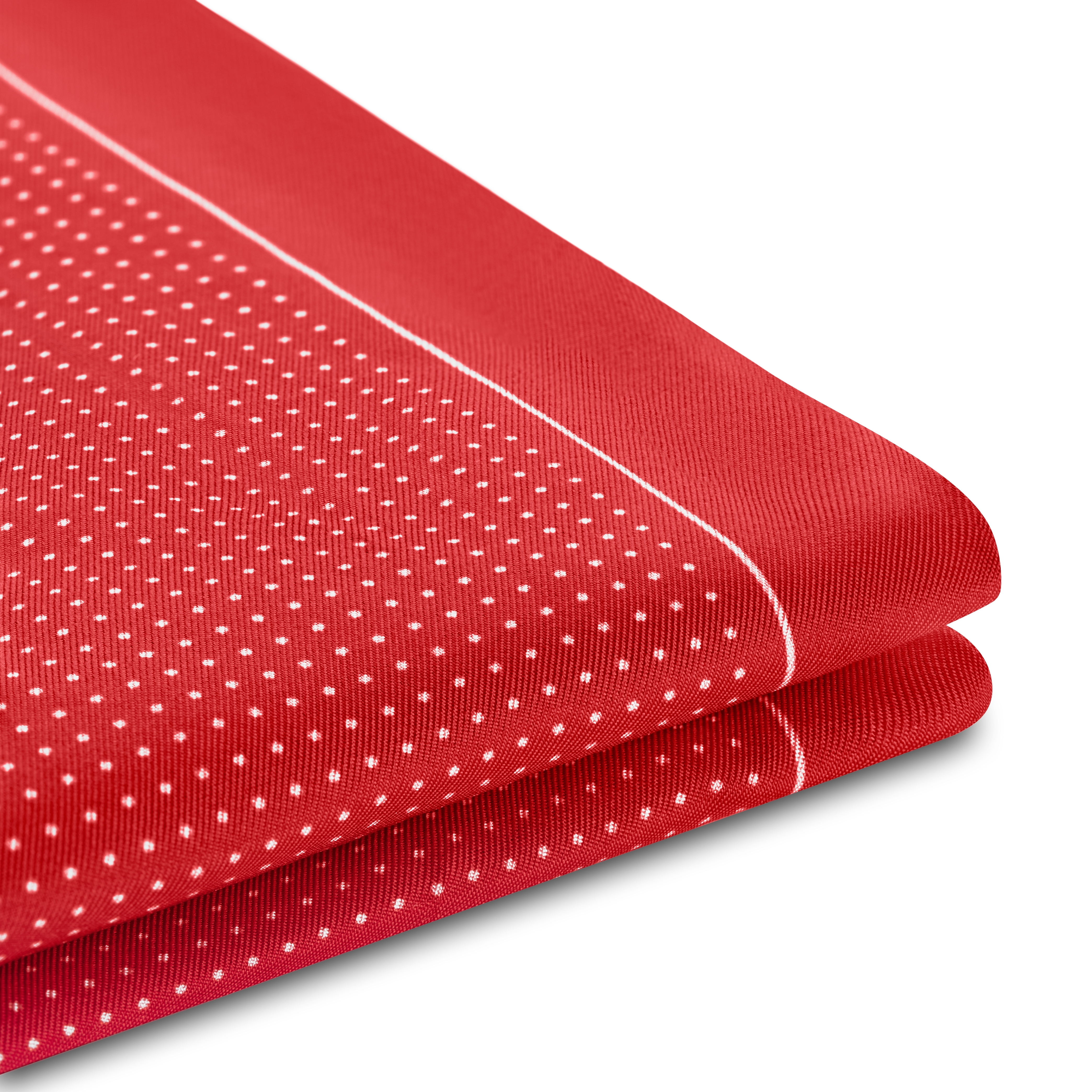 Elegio | Doppelseitiges schwarz-rot gepunktetes Einstecktuch aus Seide - 4