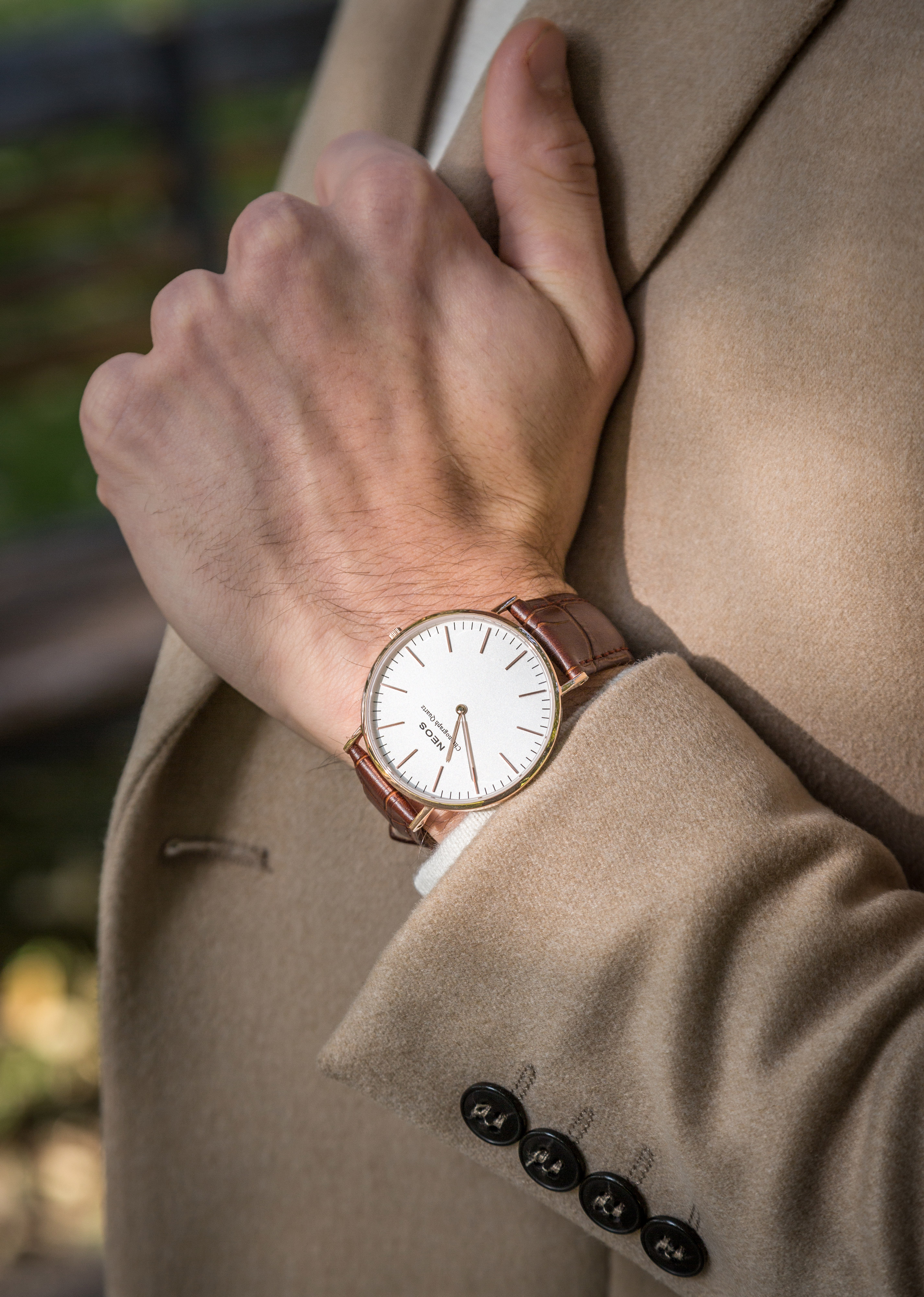 Braune Klassische Saphirglas Armbanduhr - 8